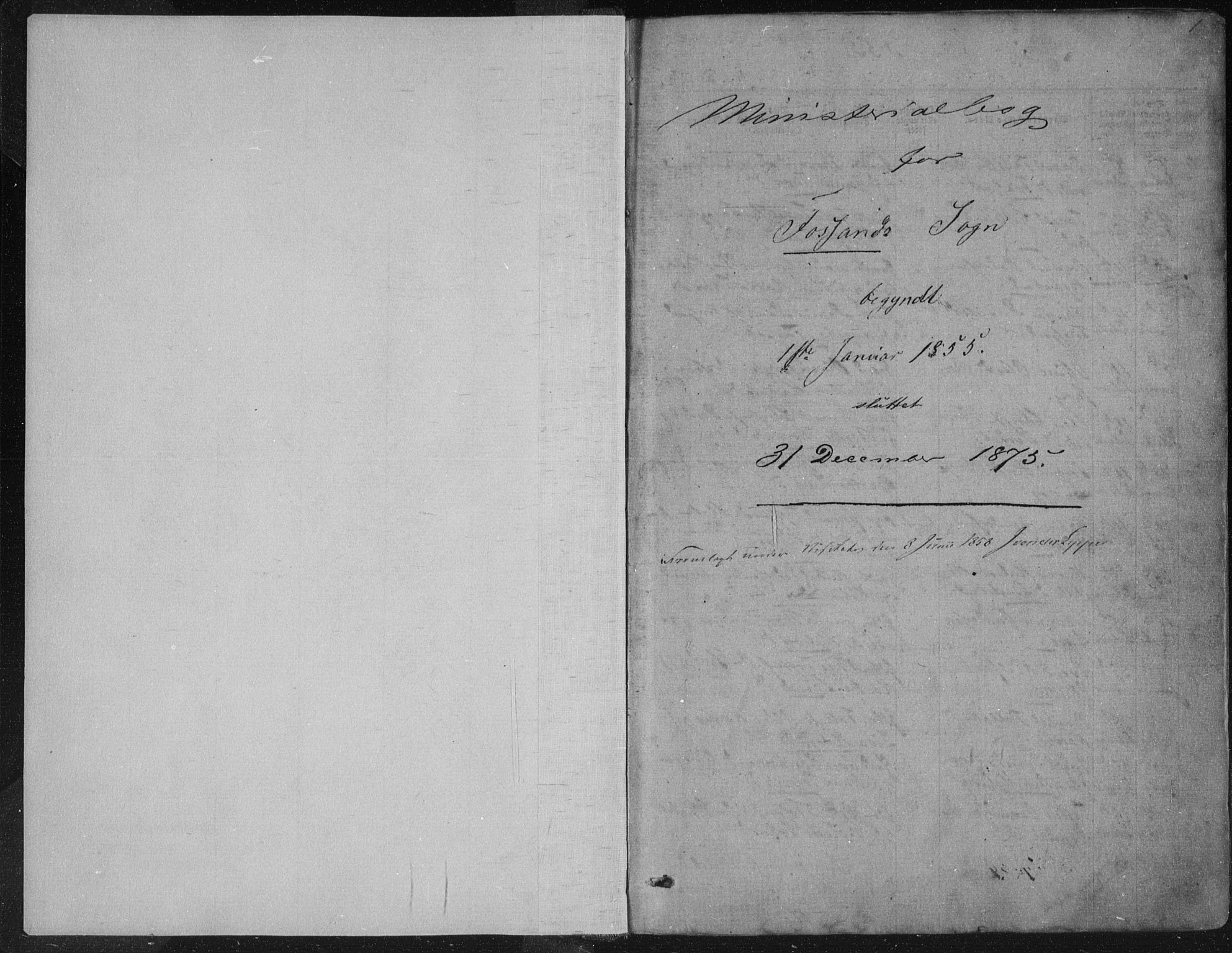 Høgsfjord sokneprestkontor, SAST/A-101624/H/Ha/Haa/L0001: Parish register (official) no. A 1, 1854-1875, p. 1