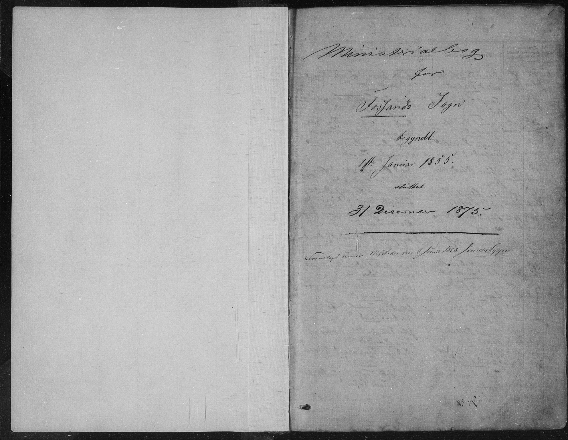 Høgsfjord sokneprestkontor, AV/SAST-A-101624/H/Ha/Haa/L0001: Parish register (official) no. A 1, 1854-1875, p. 1