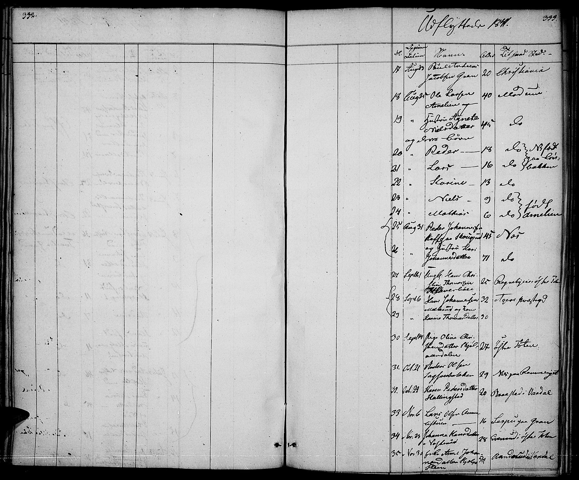 Vestre Toten prestekontor, SAH/PREST-108/H/Ha/Haa/L0003: Parish register (official) no. 3, 1836-1843, p. 332-333