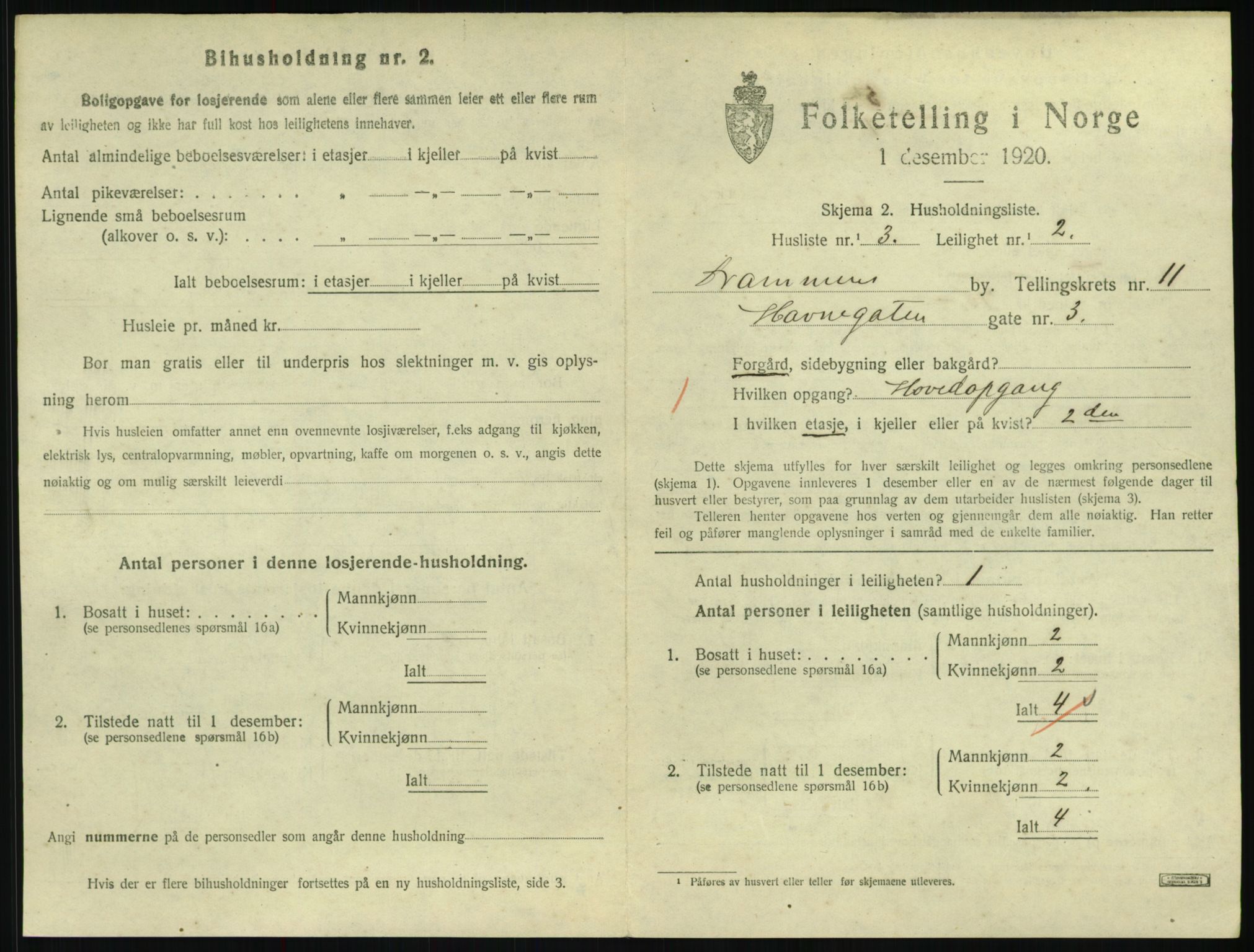 SAKO, 1920 census for Drammen, 1920, p. 17025