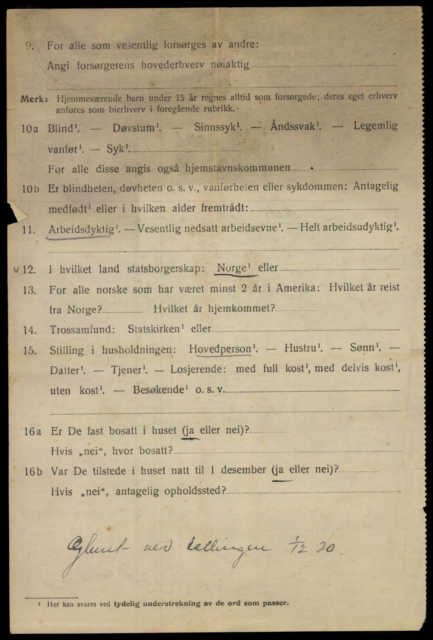 SAO, 1920 census for Kristiania, 1920, p. 163526