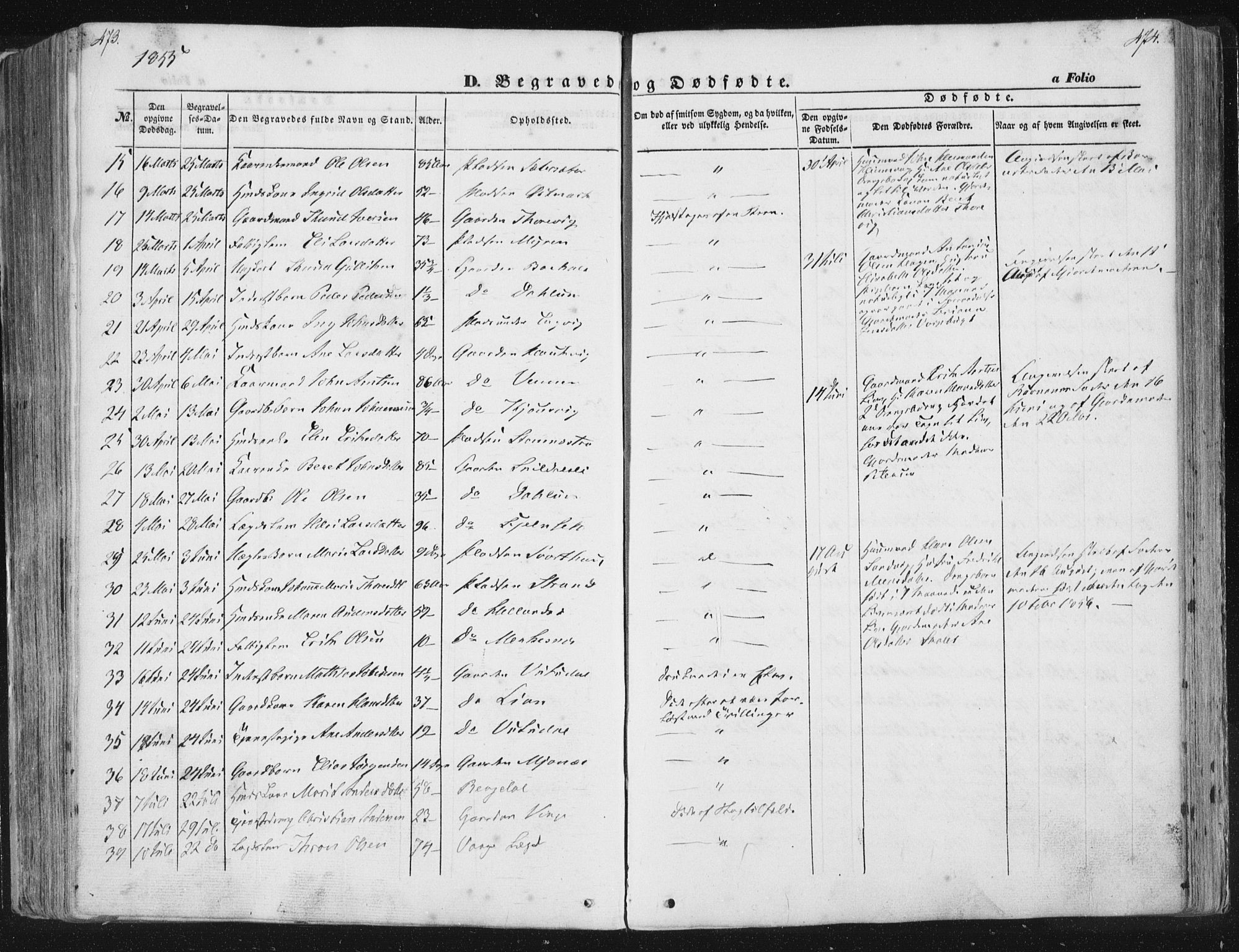 Ministerialprotokoller, klokkerbøker og fødselsregistre - Sør-Trøndelag, SAT/A-1456/630/L0494: Parish register (official) no. 630A07, 1852-1868, p. 473-474