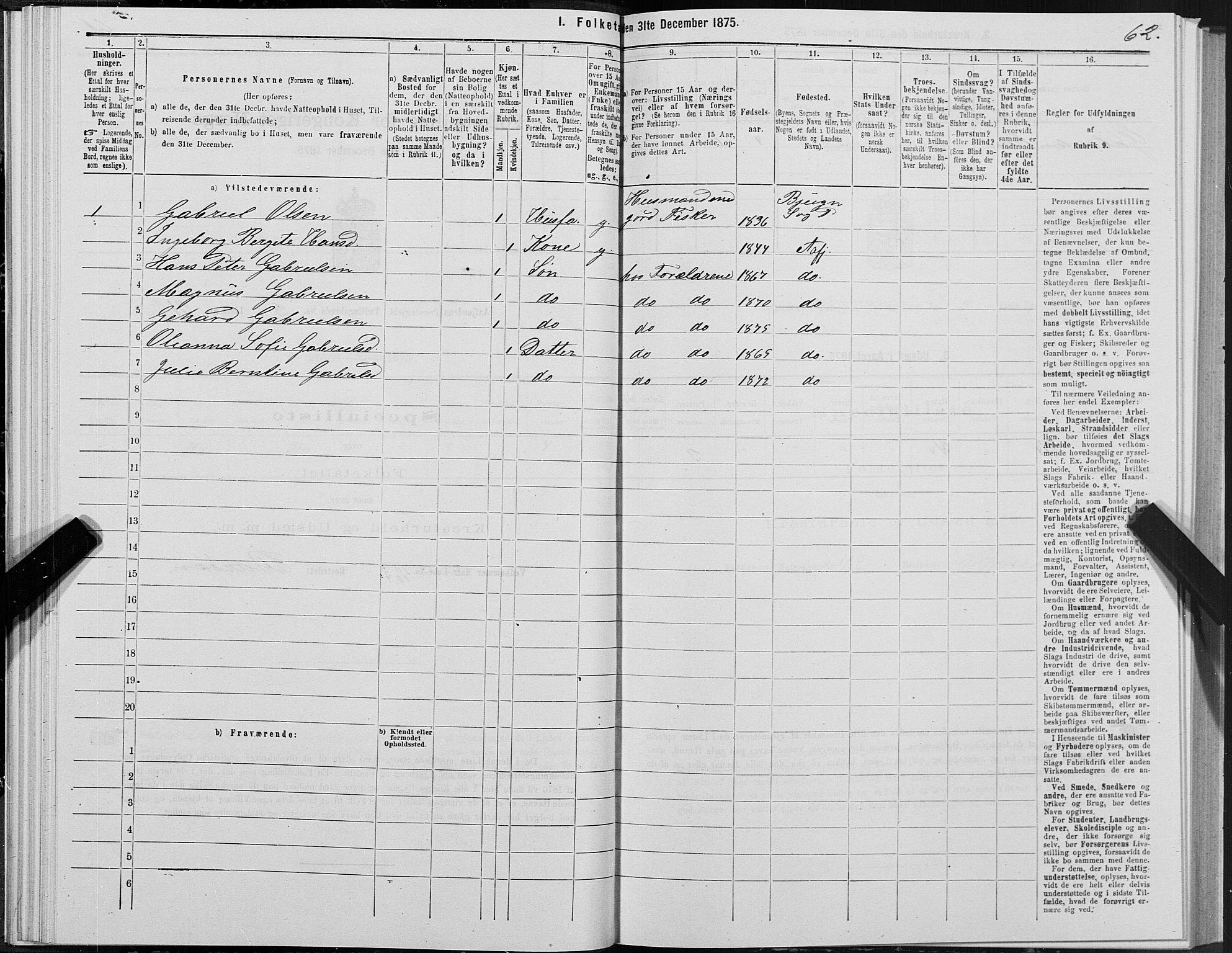 SAT, 1875 census for 1630P Aafjorden, 1875, p. 2062