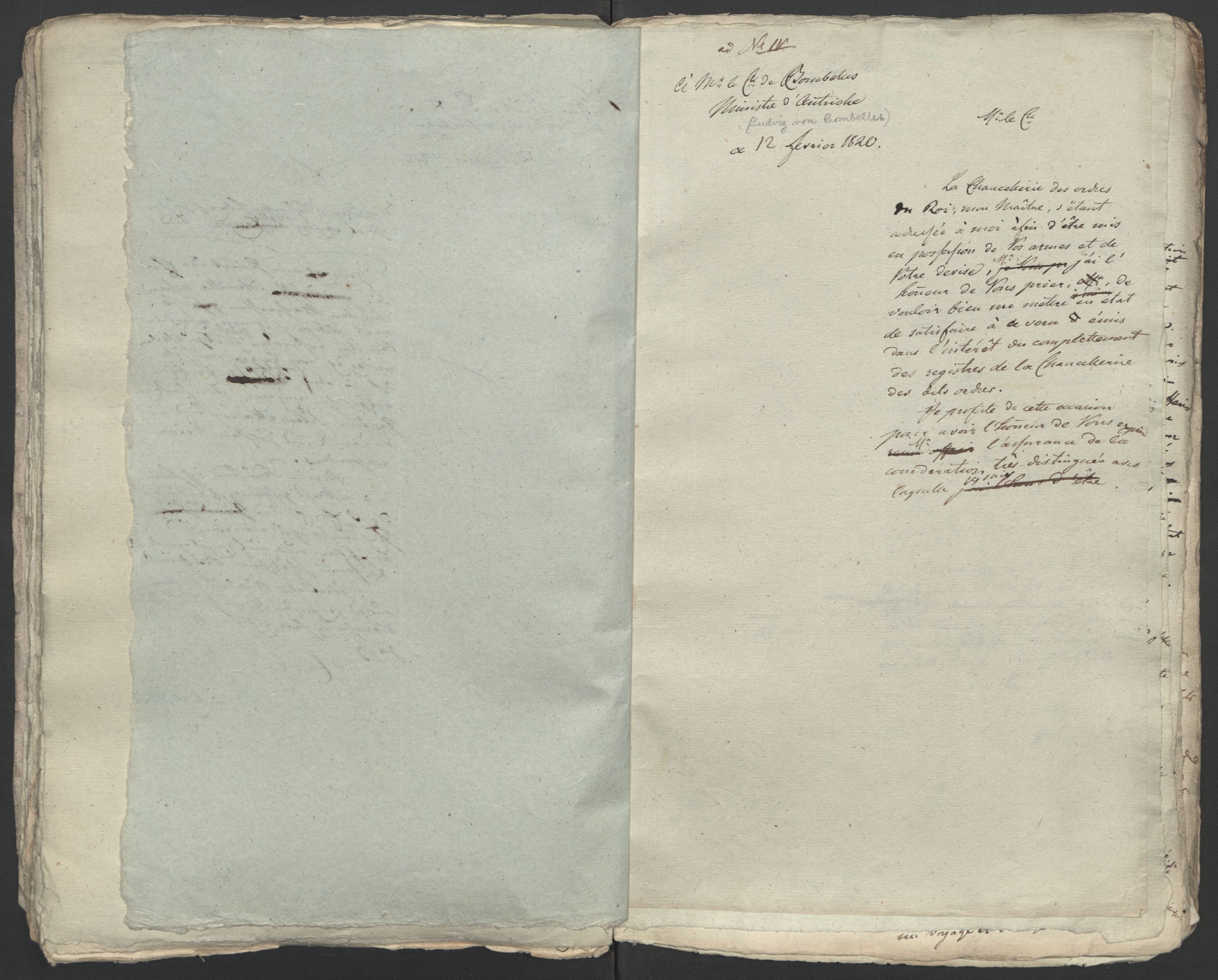 Faye, Andreas, AV/RA-PA-0015/F/Fh/L0026/0004: -- / Geheime-legationsraad Irgens-Berghs breve i consept 1817-1827, p. 33
