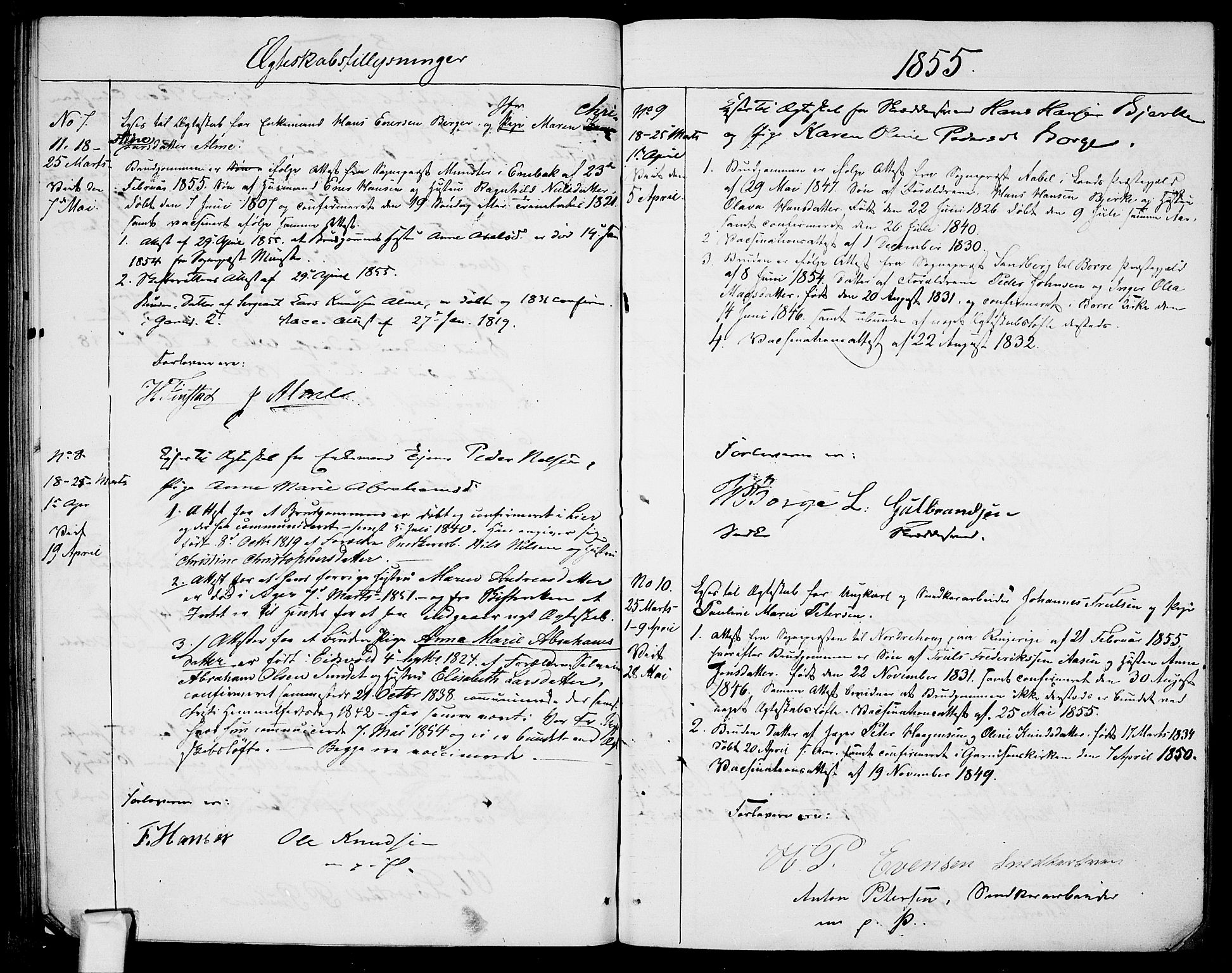 Garnisonsmenigheten Kirkebøker, AV/SAO-A-10846/H/Ha/L0005: Banns register no. I 5, 1844-1856