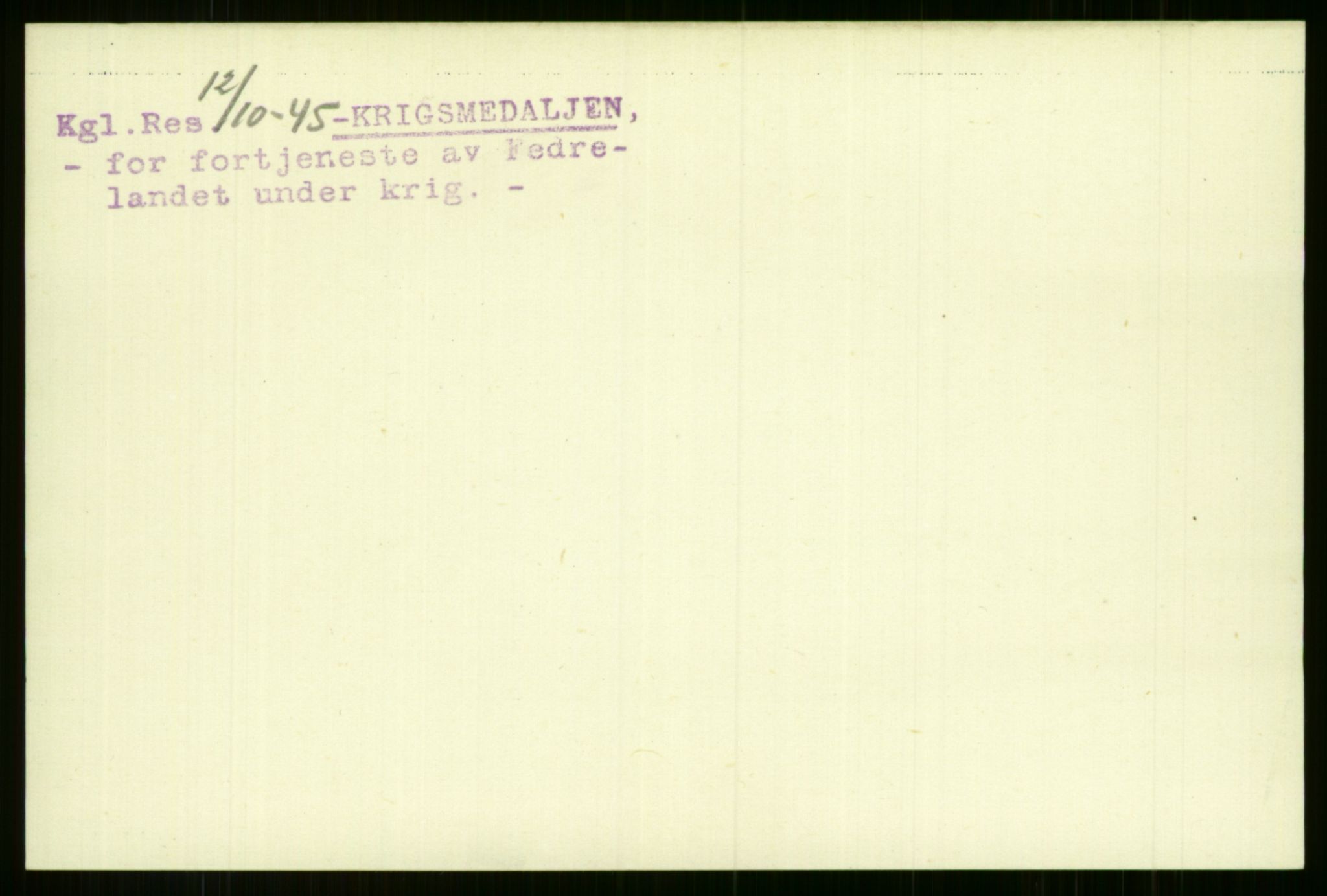 Direktoratet for sjømenn, AV/RA-S-3545/G/Gi/L0008: Alfabetisk ordnet kartotek over krigsdekorasjoner tildelt nordmenn under krigen, Odden - Staalstrøm, 1940-1945, p. 22