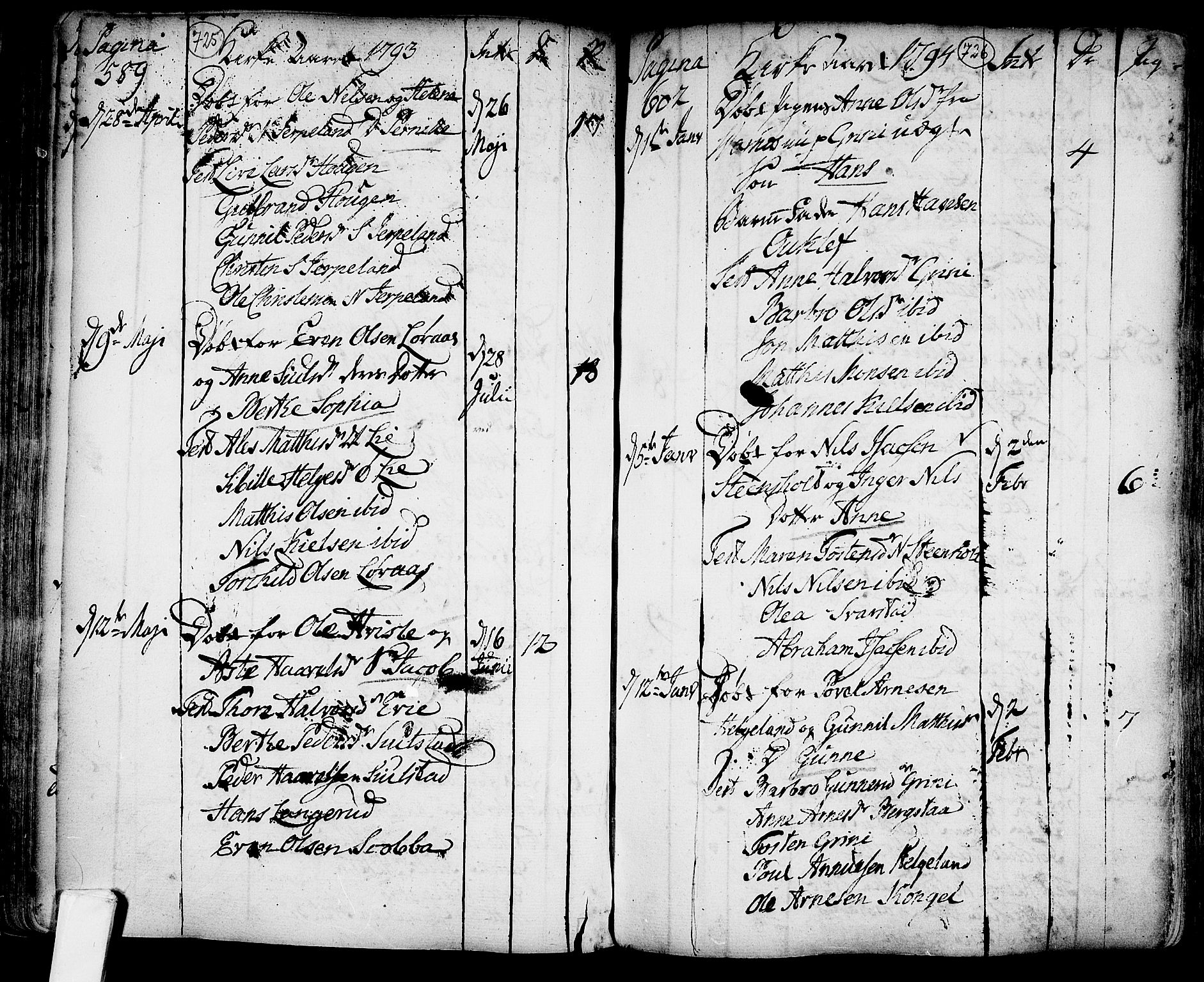 Lardal kirkebøker, AV/SAKO-A-350/F/Fa/L0003: Parish register (official) no. I 3, 1733-1815, p. 725-726