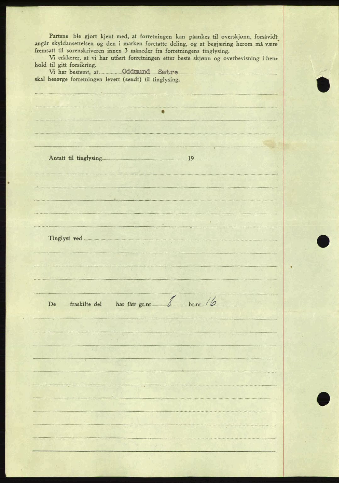 Romsdal sorenskriveri, AV/SAT-A-4149/1/2/2C: Mortgage book no. A17, 1944-1945, Diary no: : 573/1945