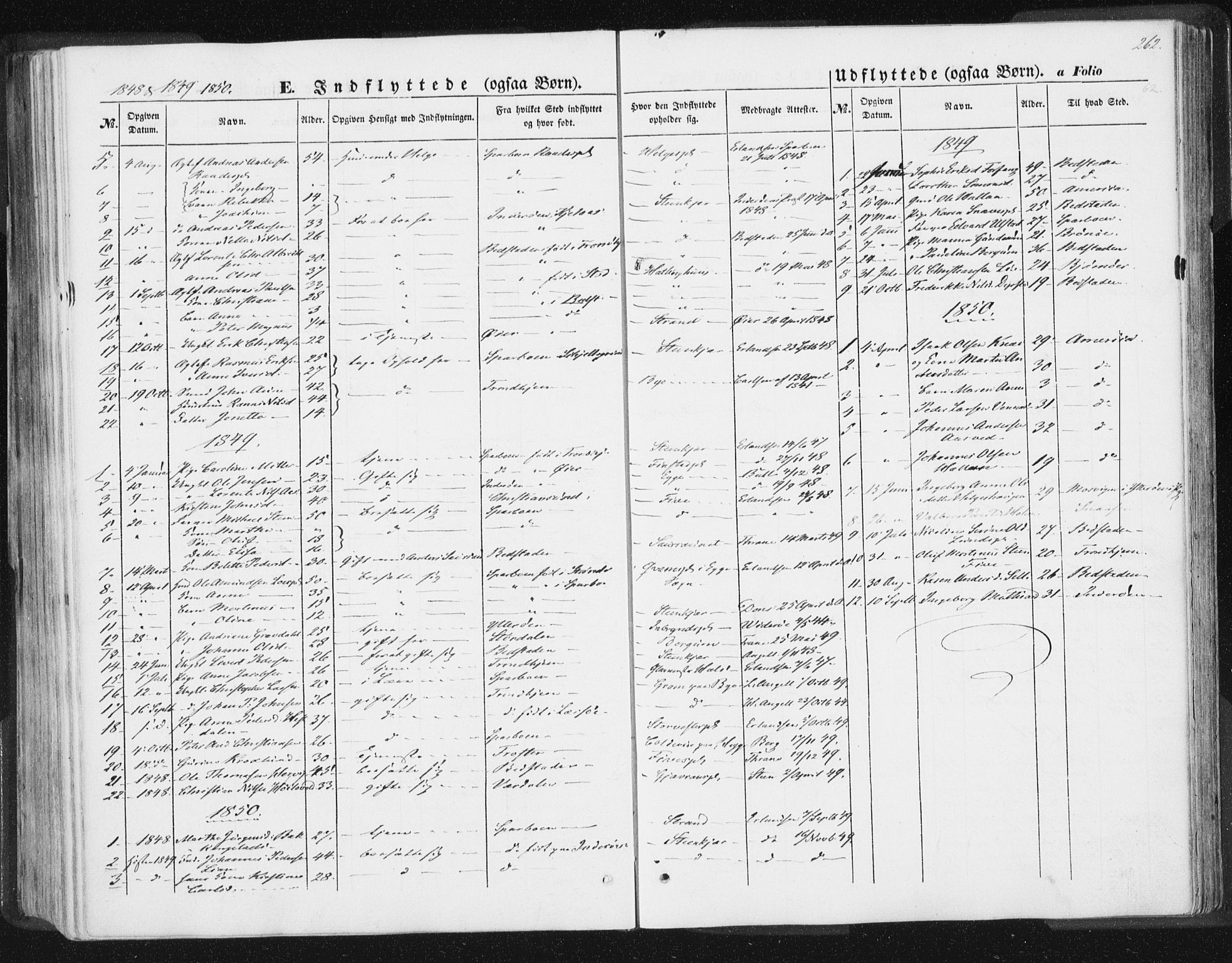 Ministerialprotokoller, klokkerbøker og fødselsregistre - Nord-Trøndelag, SAT/A-1458/746/L0446: Parish register (official) no. 746A05, 1846-1859, p. 262