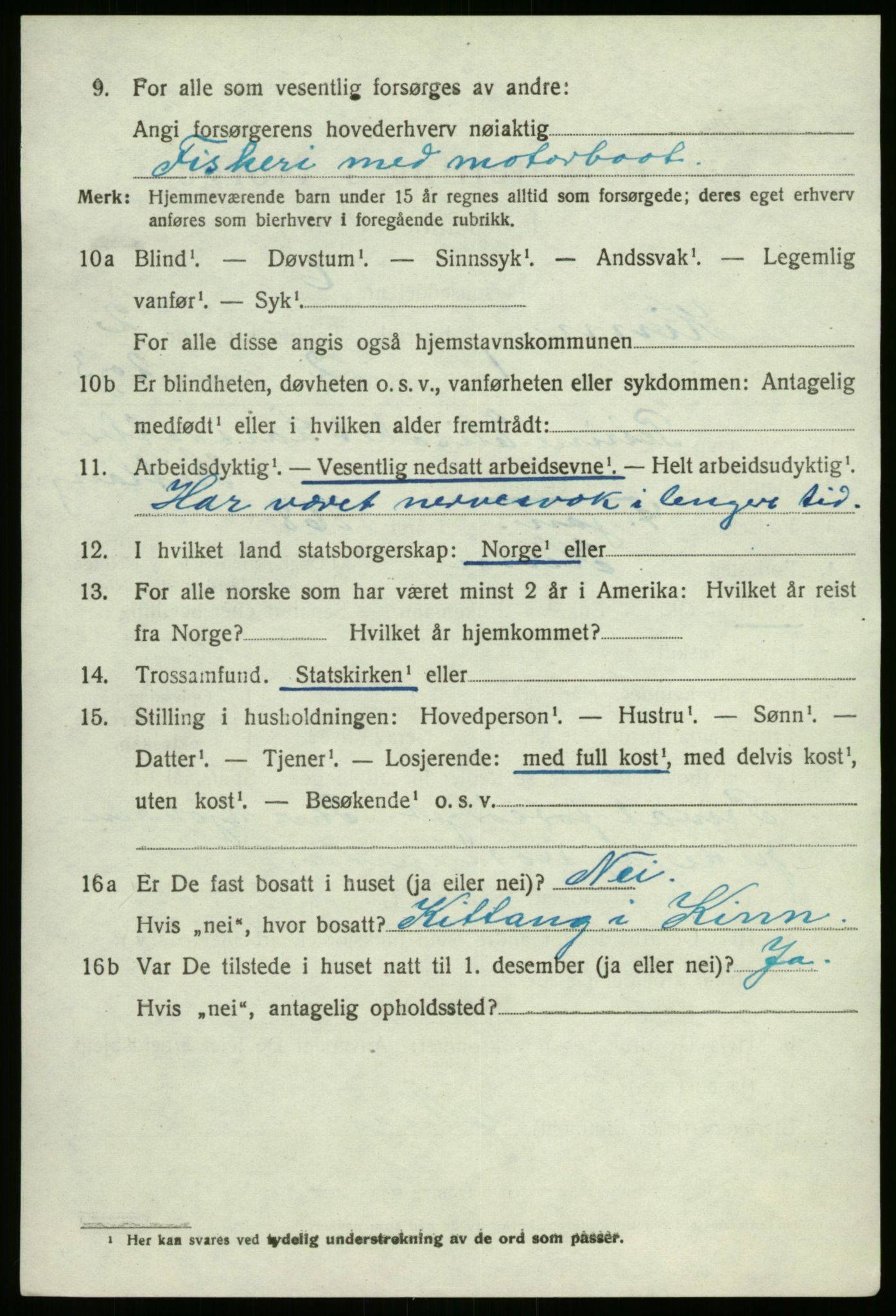 SAB, 1920 census for Kinn, 1920, p. 1944