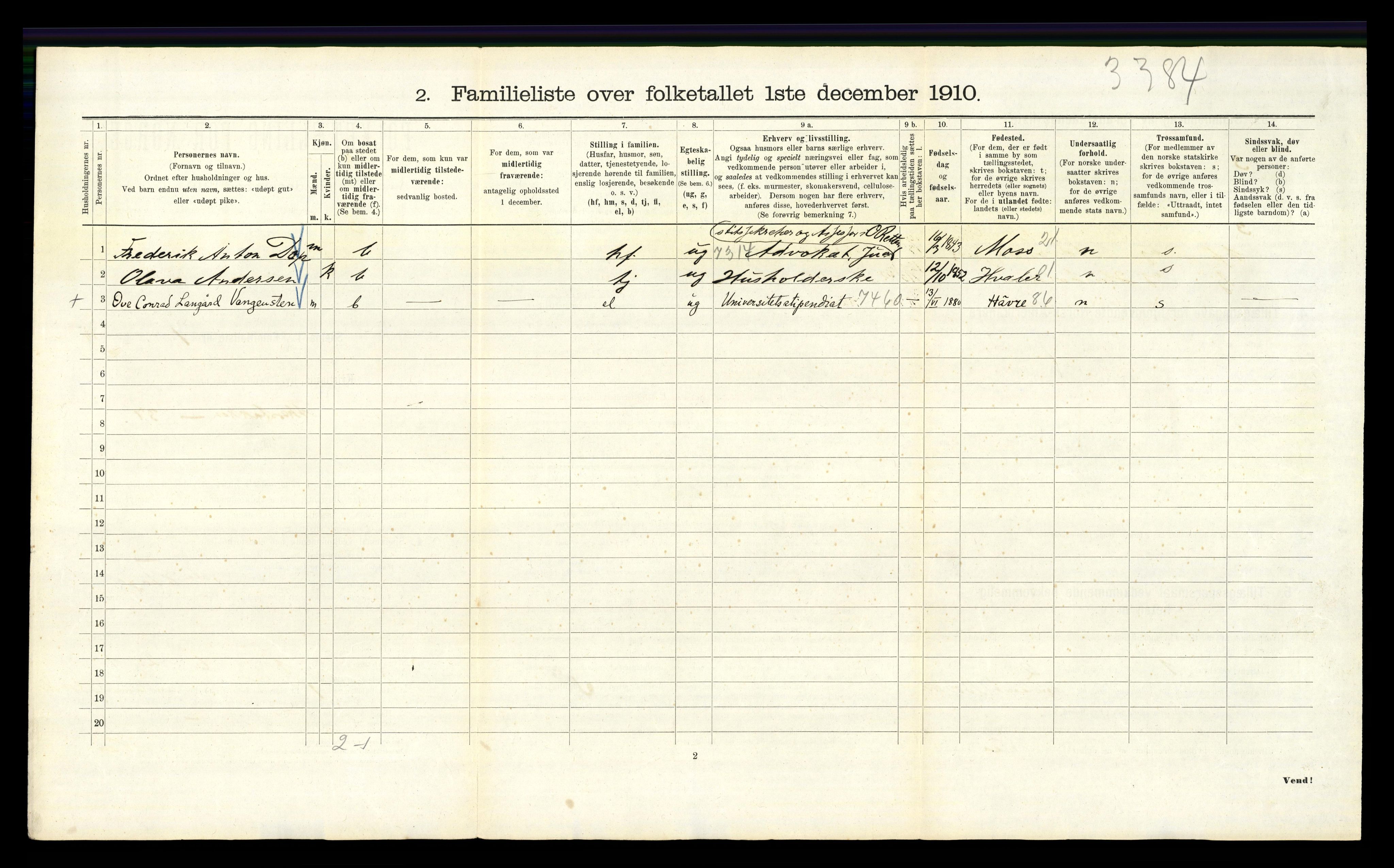 RA, 1910 census for Kristiania, 1910, p. 2006