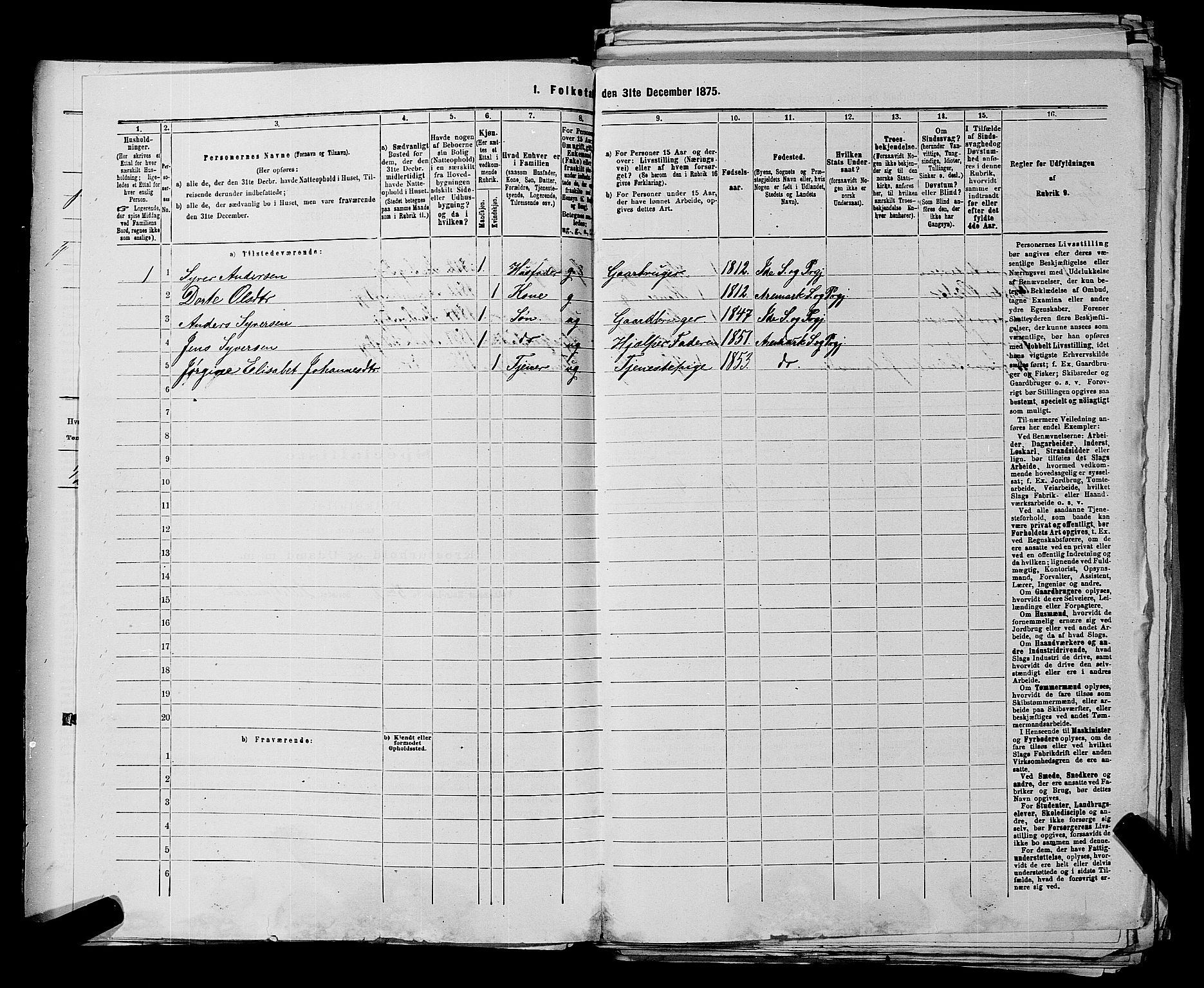RA, 1875 census for 0117P Idd, 1875, p. 72