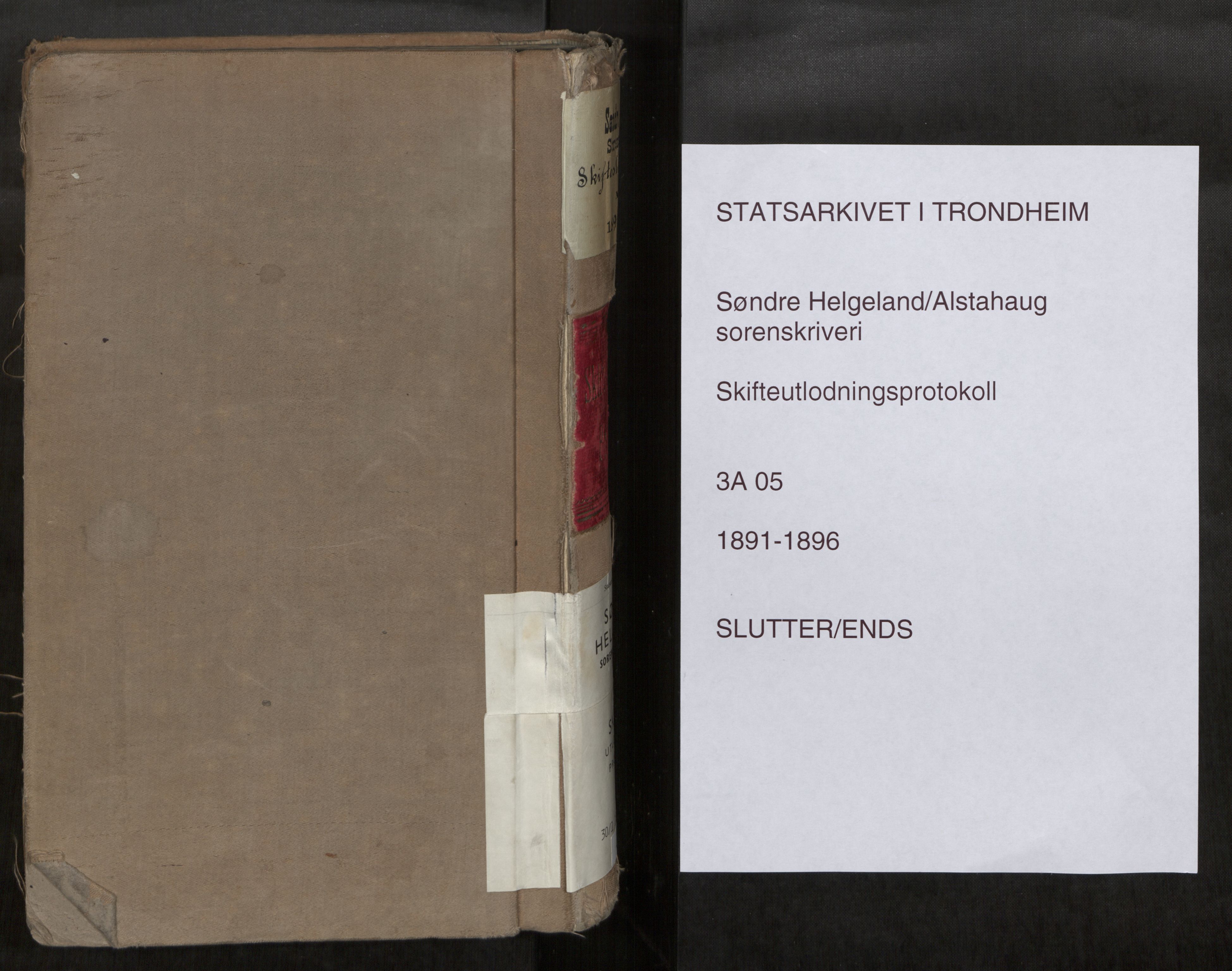 Søndre Helgeland sorenskriveri, SAT/A-4575/1/3/3A/L0005: Skifteutlodningsprot., 1891-1896