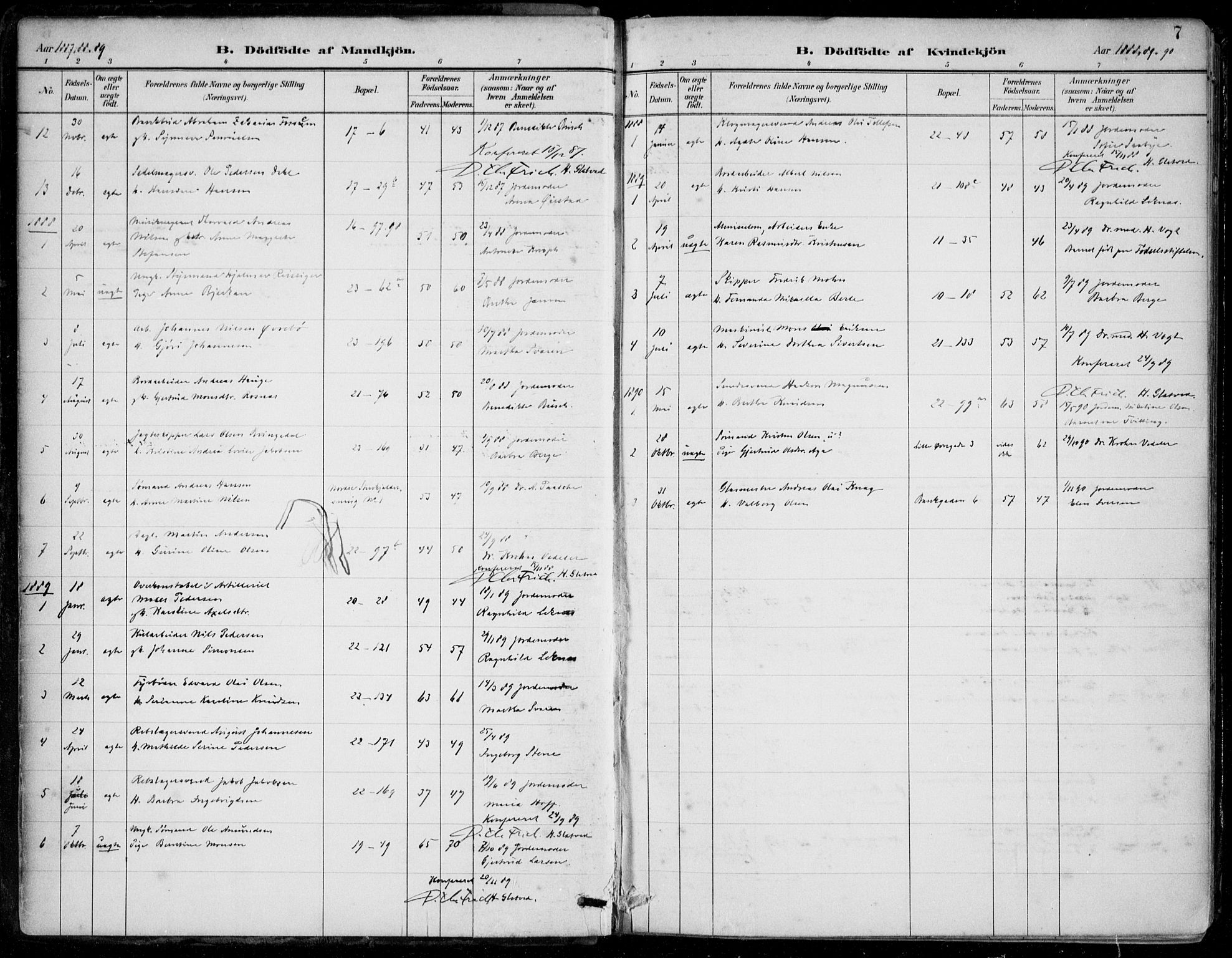 Korskirken sokneprestembete, SAB/A-76101/H/Hab: Parish register (copy) no. E 4, 1884-1910, p. 7