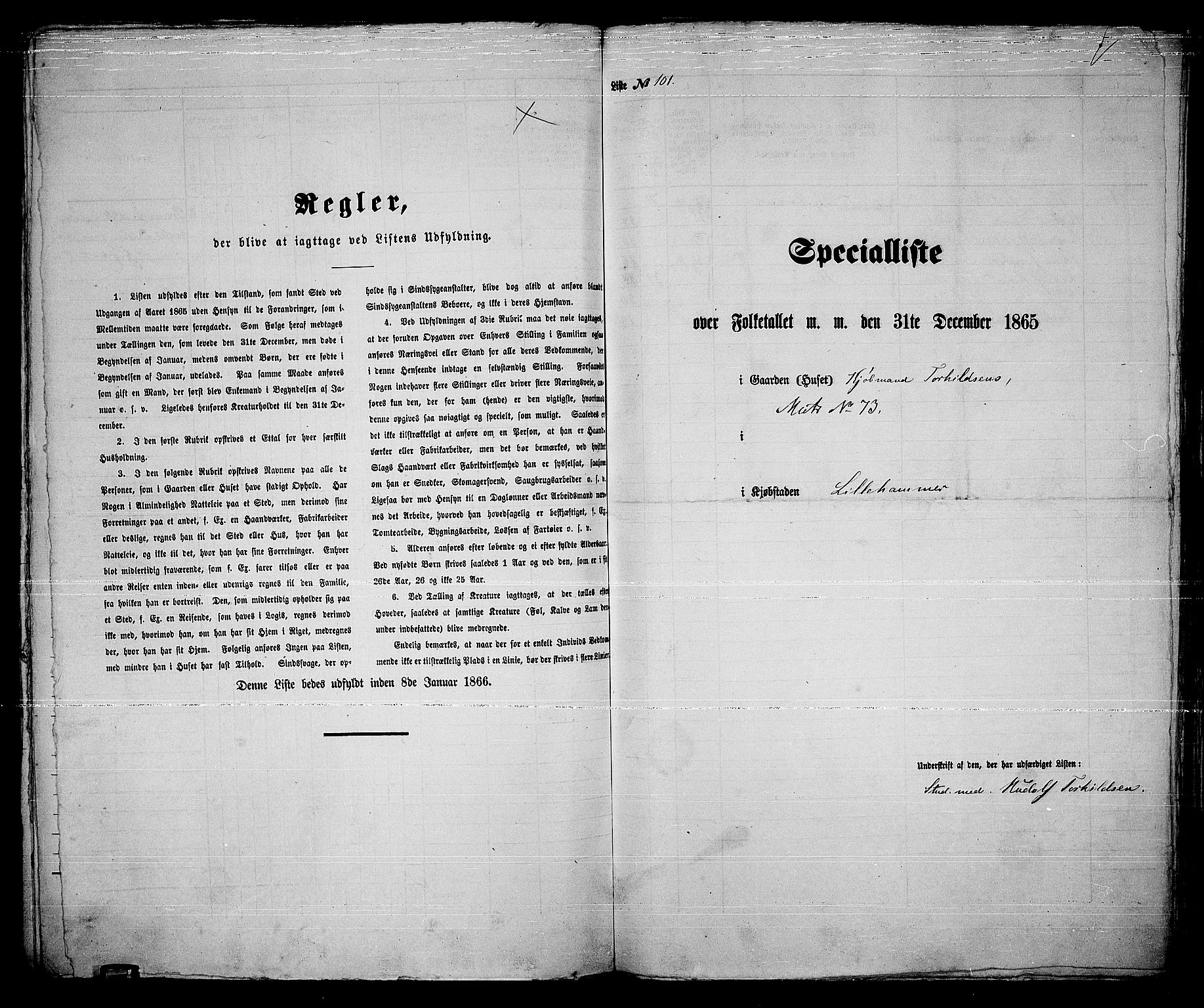 RA, 1865 census for Fåberg/Lillehammer, 1865, p. 208