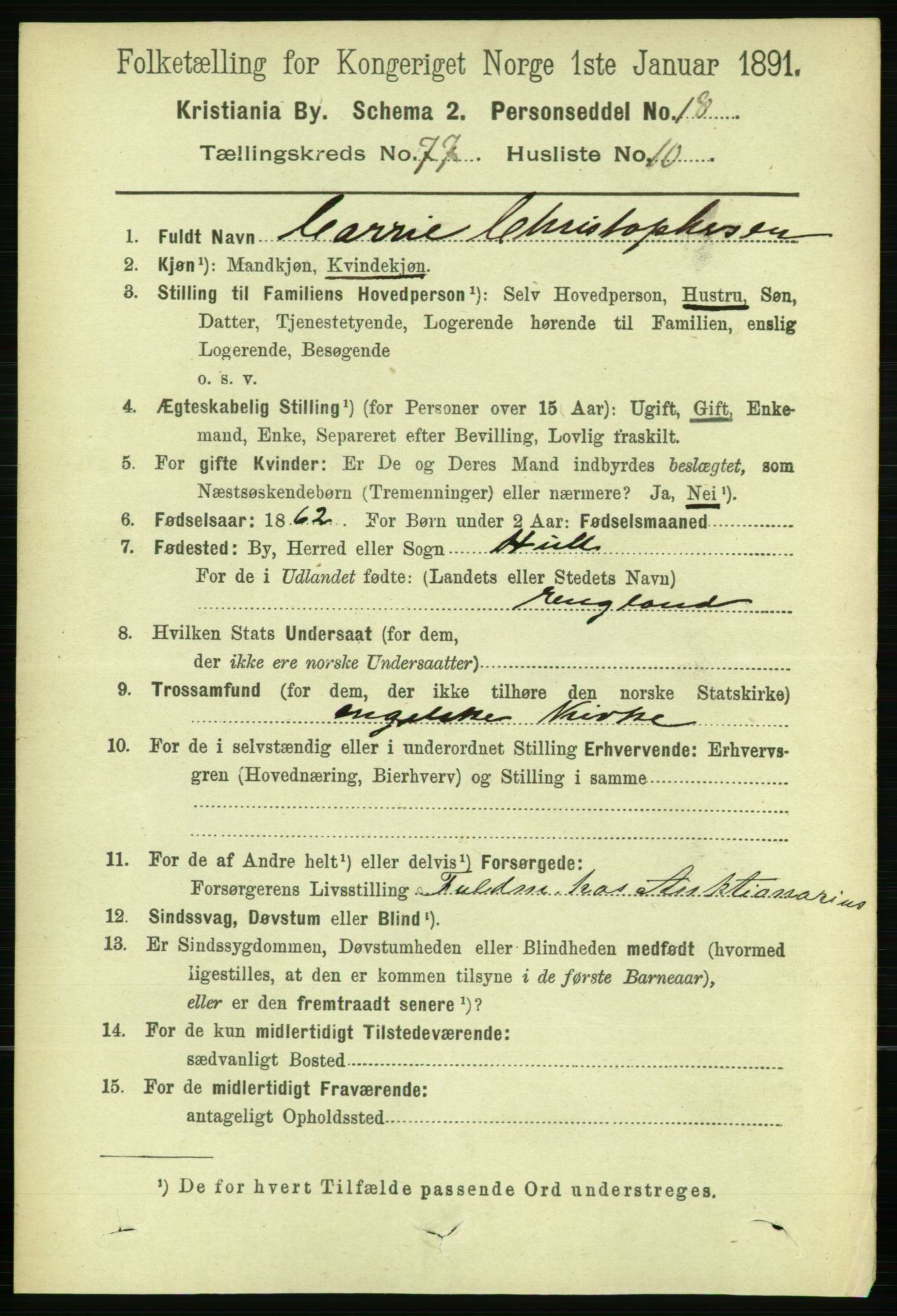 RA, 1891 census for 0301 Kristiania, 1891, p. 40859