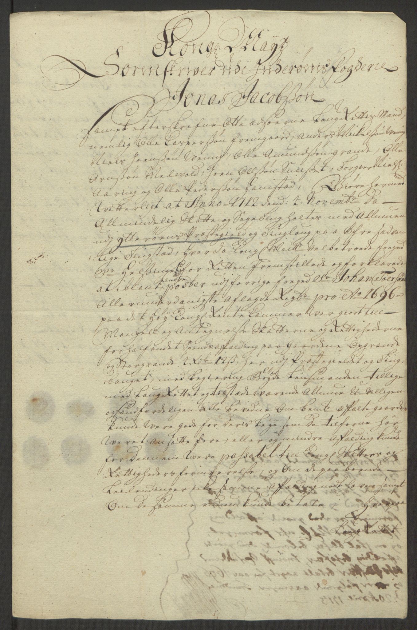 Rentekammeret inntil 1814, Reviderte regnskaper, Fogderegnskap, RA/EA-4092/R63/L4309: Fogderegnskap Inderøy, 1695-1697, p. 372