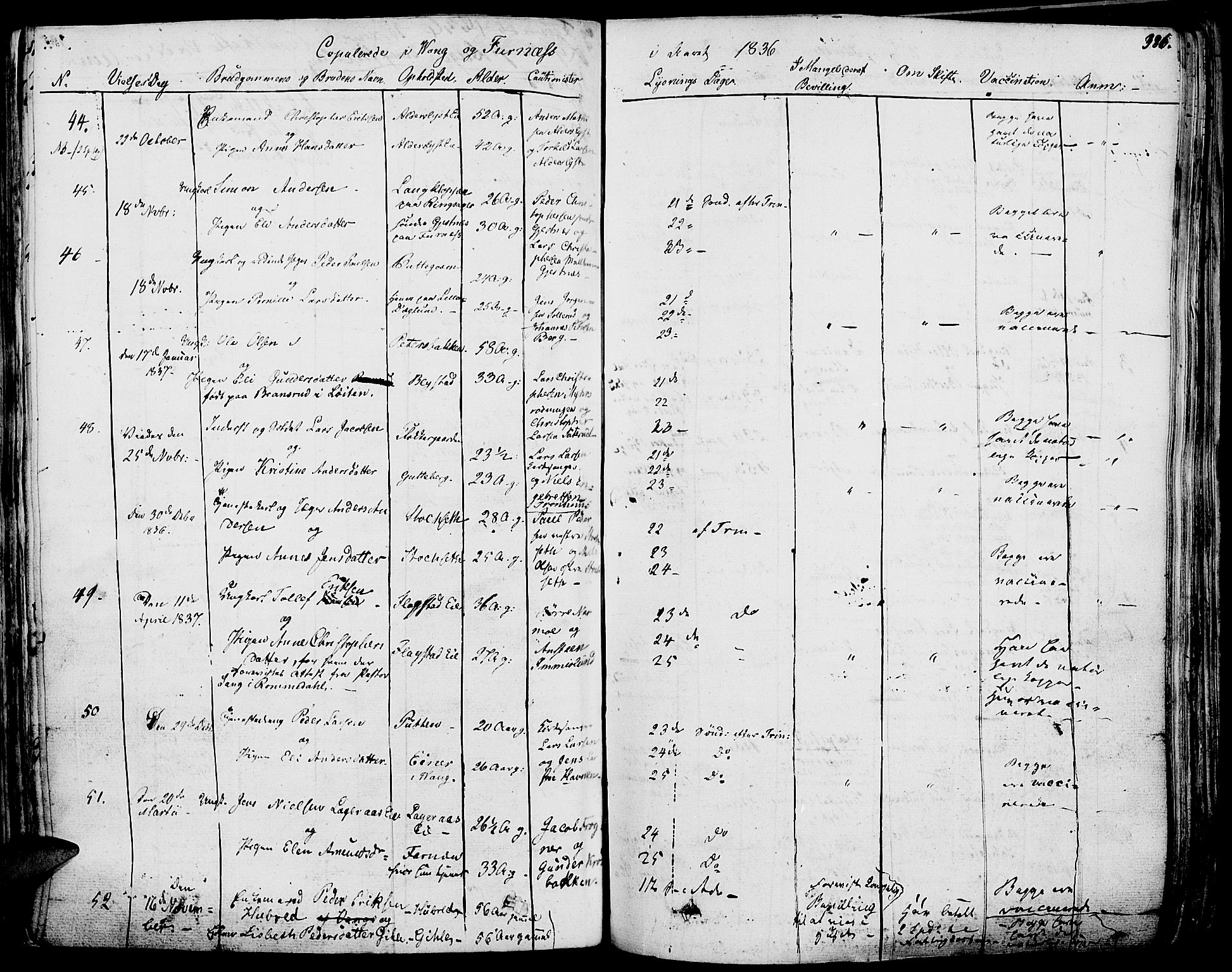 Vang prestekontor, Hedmark, AV/SAH-PREST-008/H/Ha/Haa/L0009: Parish register (official) no. 9, 1826-1841, p. 386