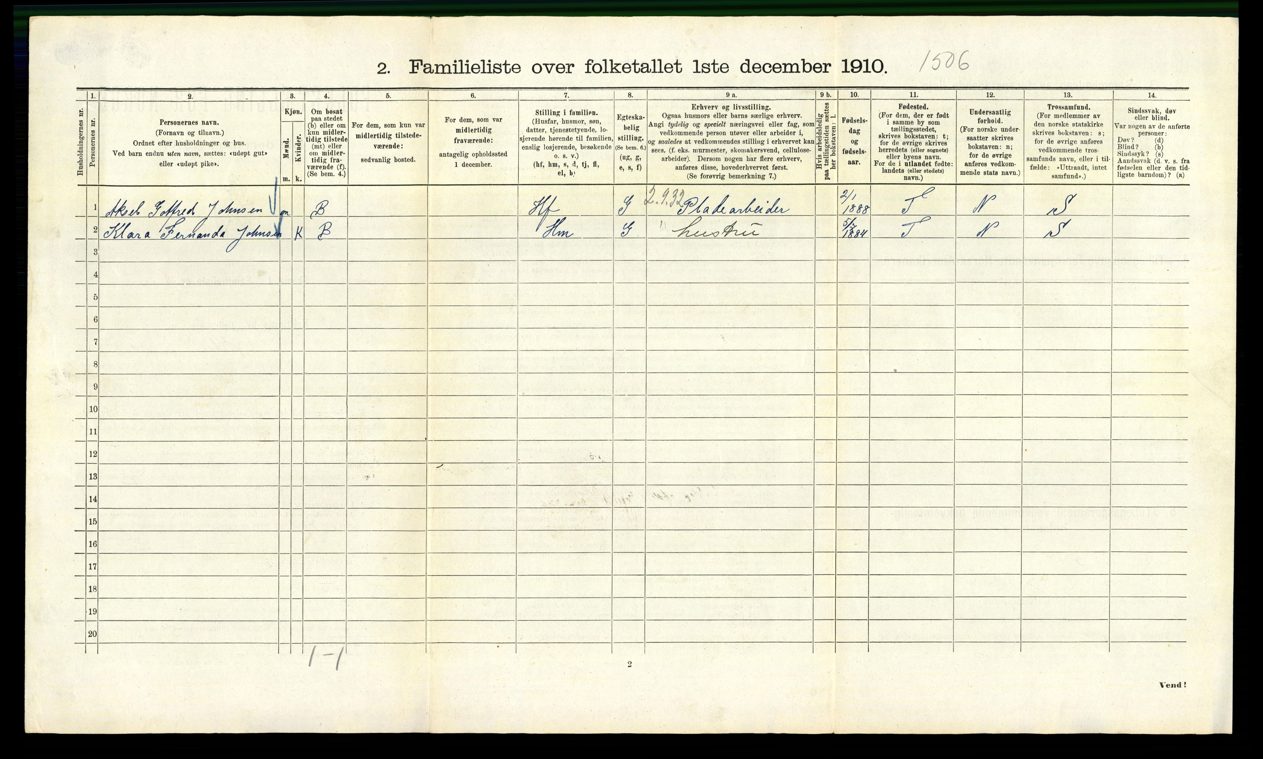 RA, 1910 census for Kristiania, 1910, p. 95176