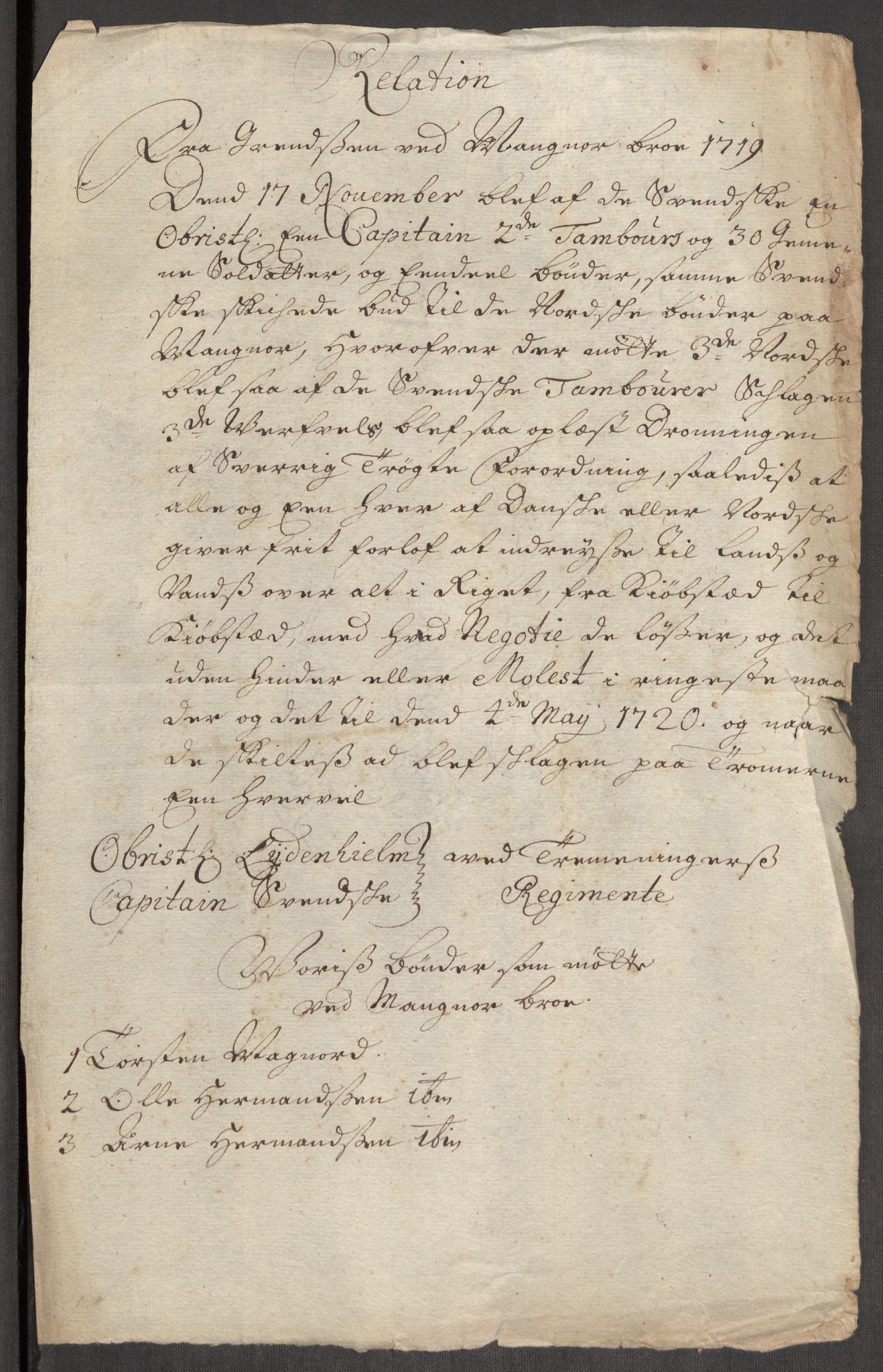 Kommanderende general (KG I) med Det norske krigsdirektorium, AV/RA-EA-5419/E/Eb/L0012: Kunnskap om fienden, kronologisk ordnet, 1718-1719, p. 749