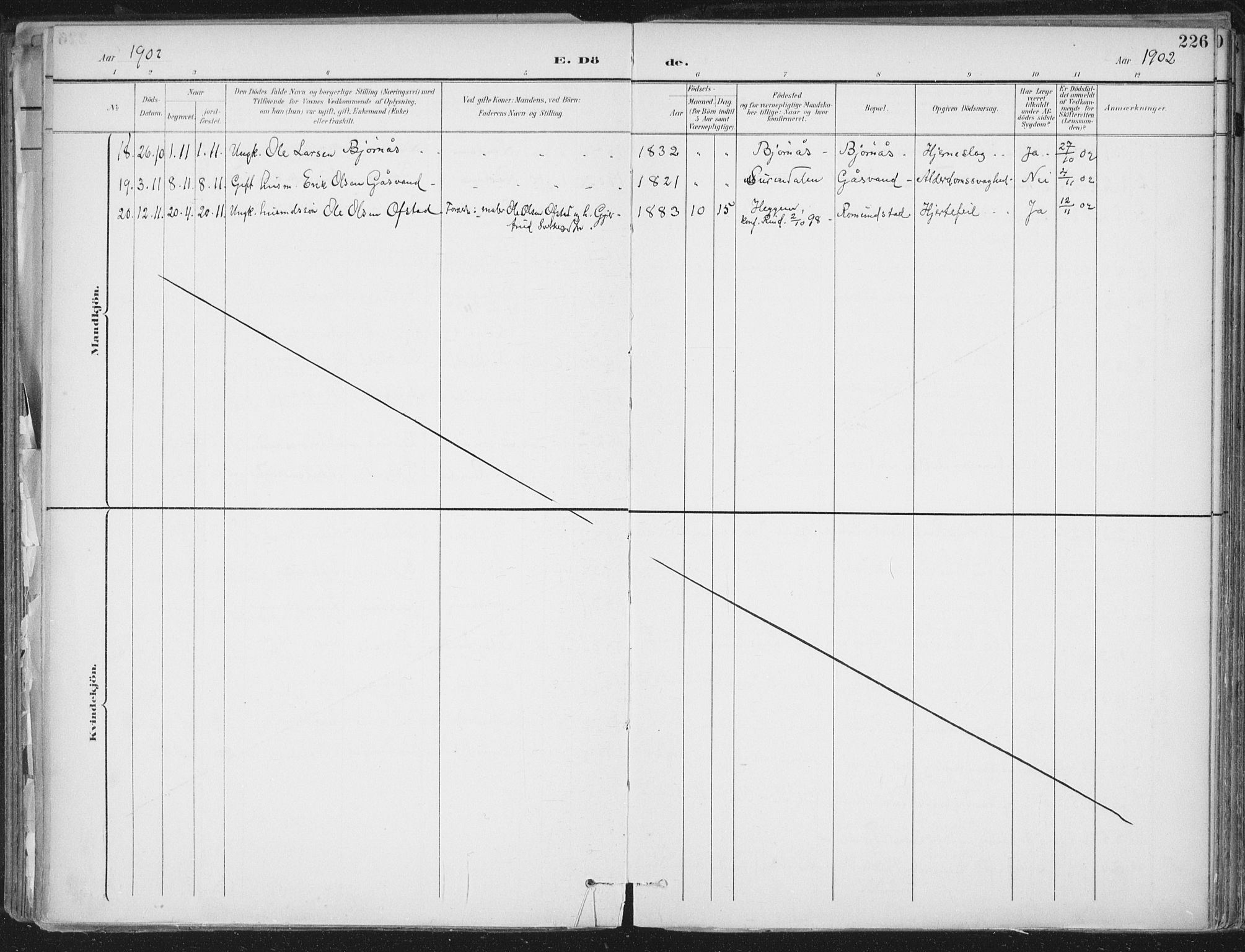 Ministerialprotokoller, klokkerbøker og fødselsregistre - Møre og Romsdal, AV/SAT-A-1454/598/L1072: Parish register (official) no. 598A06, 1896-1910, p. 226