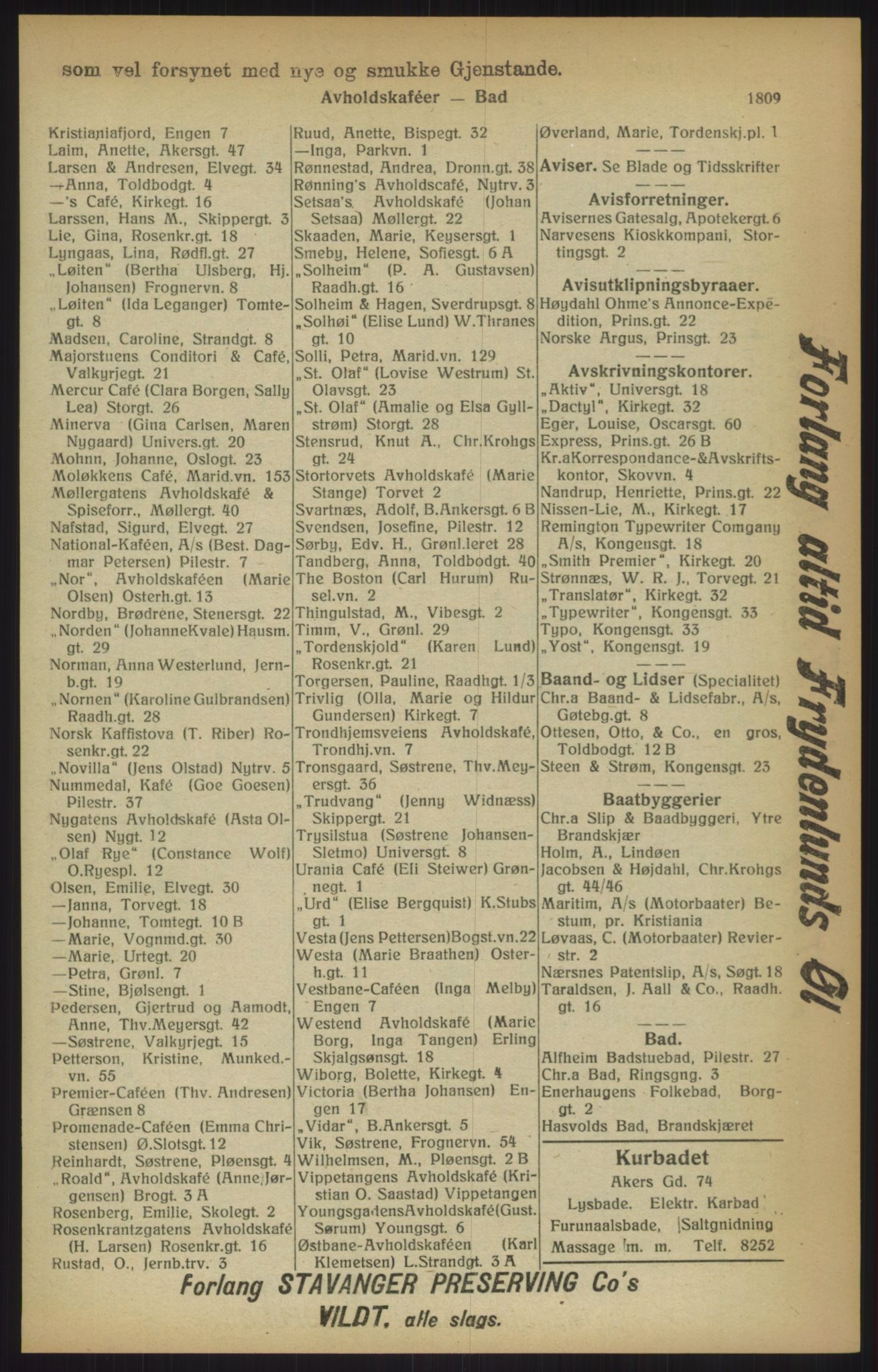 Kristiania/Oslo adressebok, PUBL/-, 1915, p. 1809