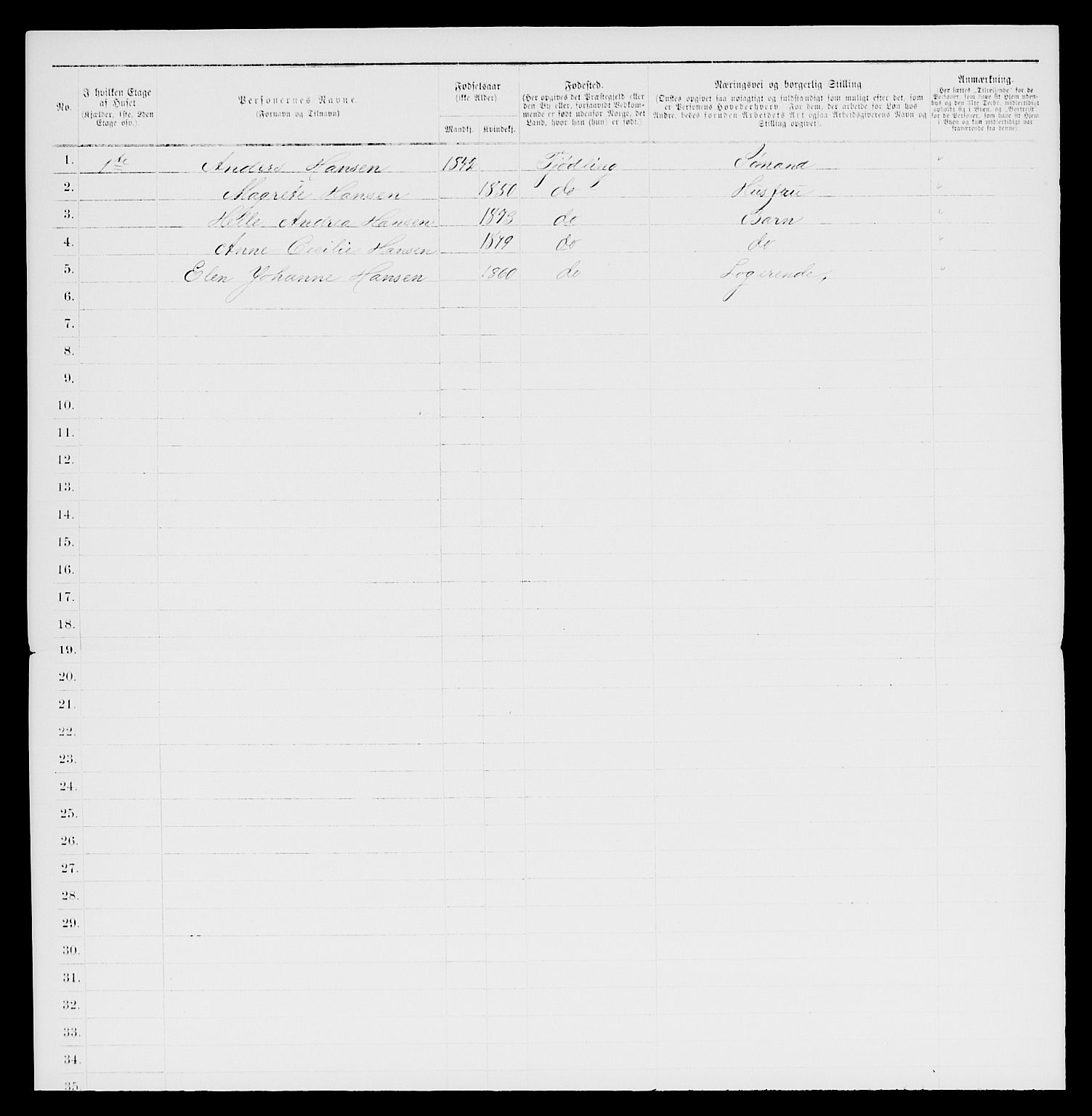 SAKO, 1885 census for 0706 Sandefjord, 1885, p. 70