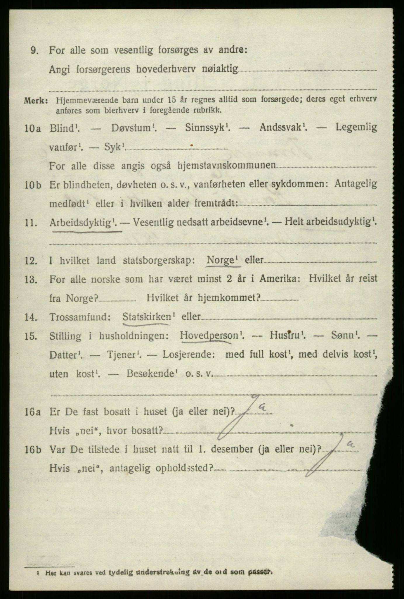 SAB, 1920 census for Innvik, 1920, p. 4522