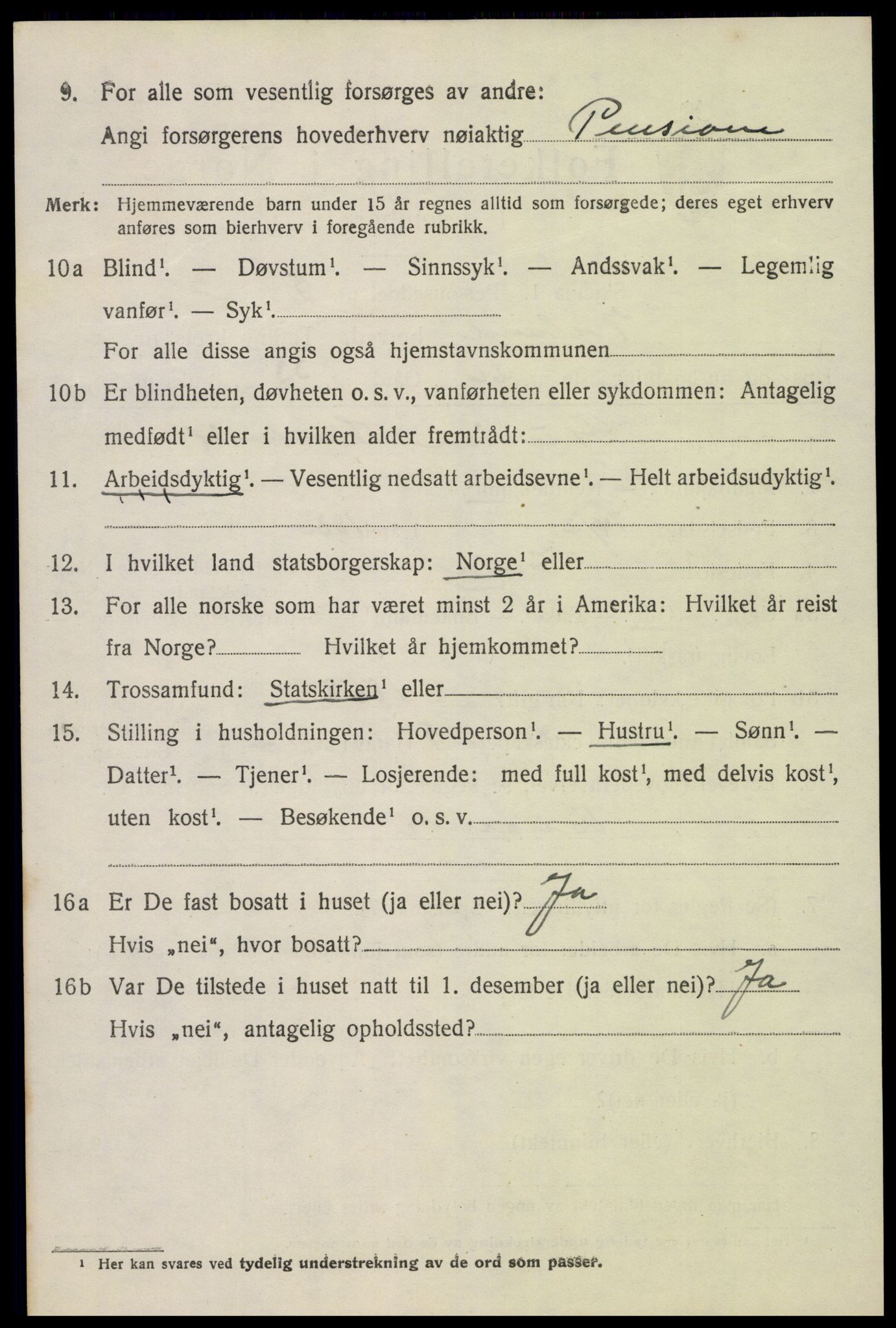 SAK, 1920 census for Iveland, 1920, p. 934