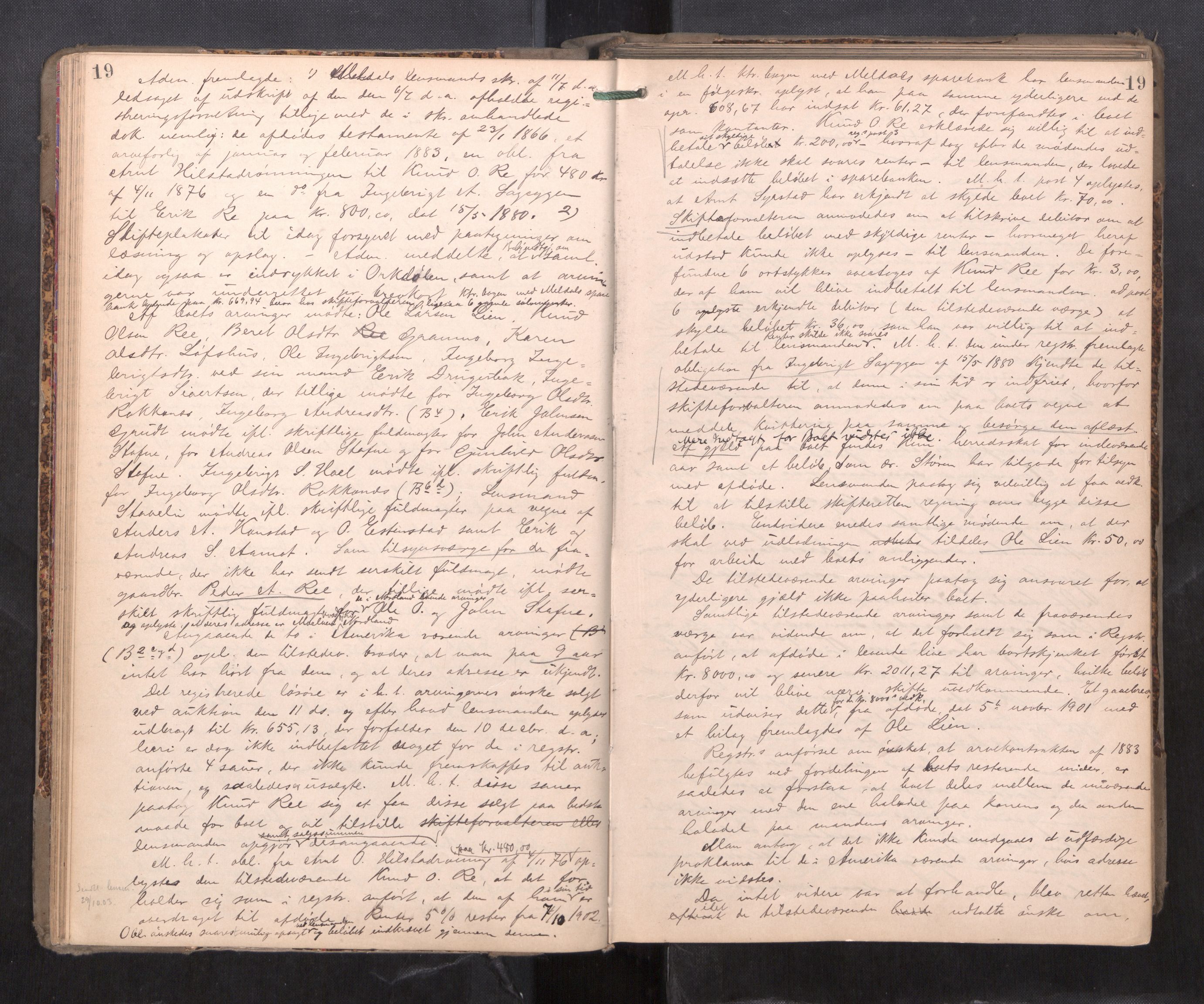 Orkdal sorenskriveri, AV/SAT-A-4169/1/3/3B/L0011: Skiftebehandlingsprotokoll, 1902-1914, p. 19
