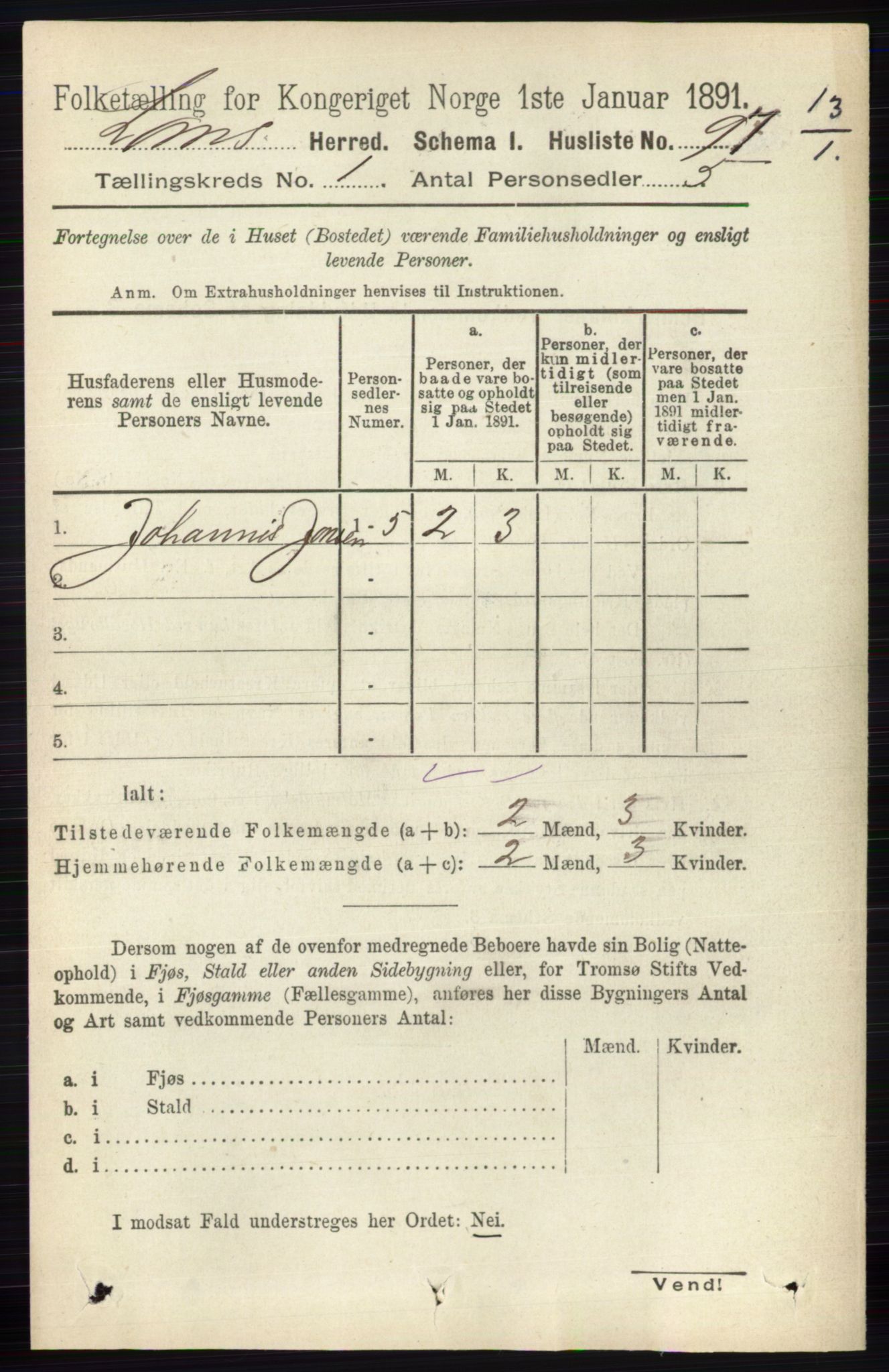 RA, 1891 census for 0514 Lom, 1891, p. 118