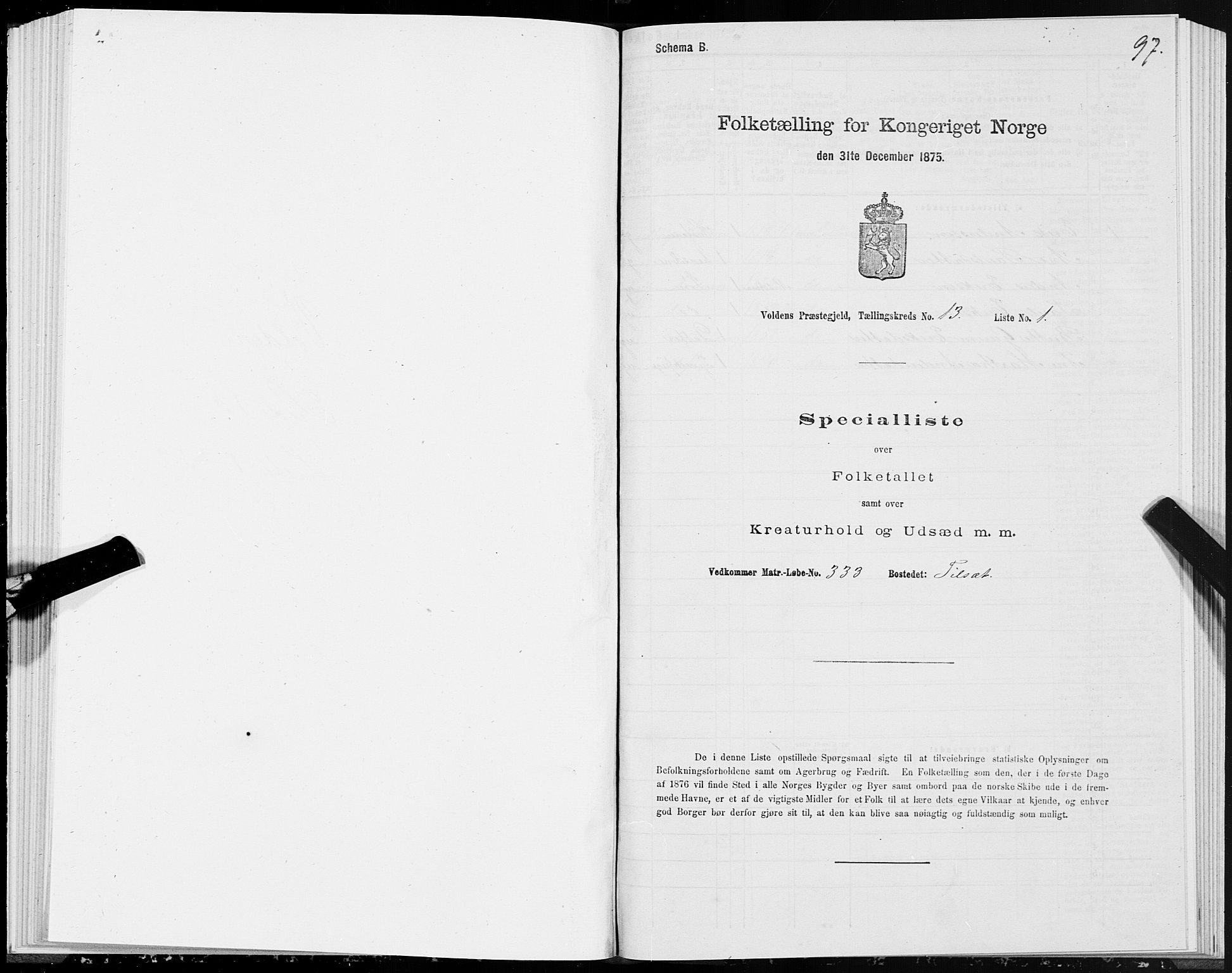 SAT, 1875 census for 1519P Volda, 1875, p. 7097