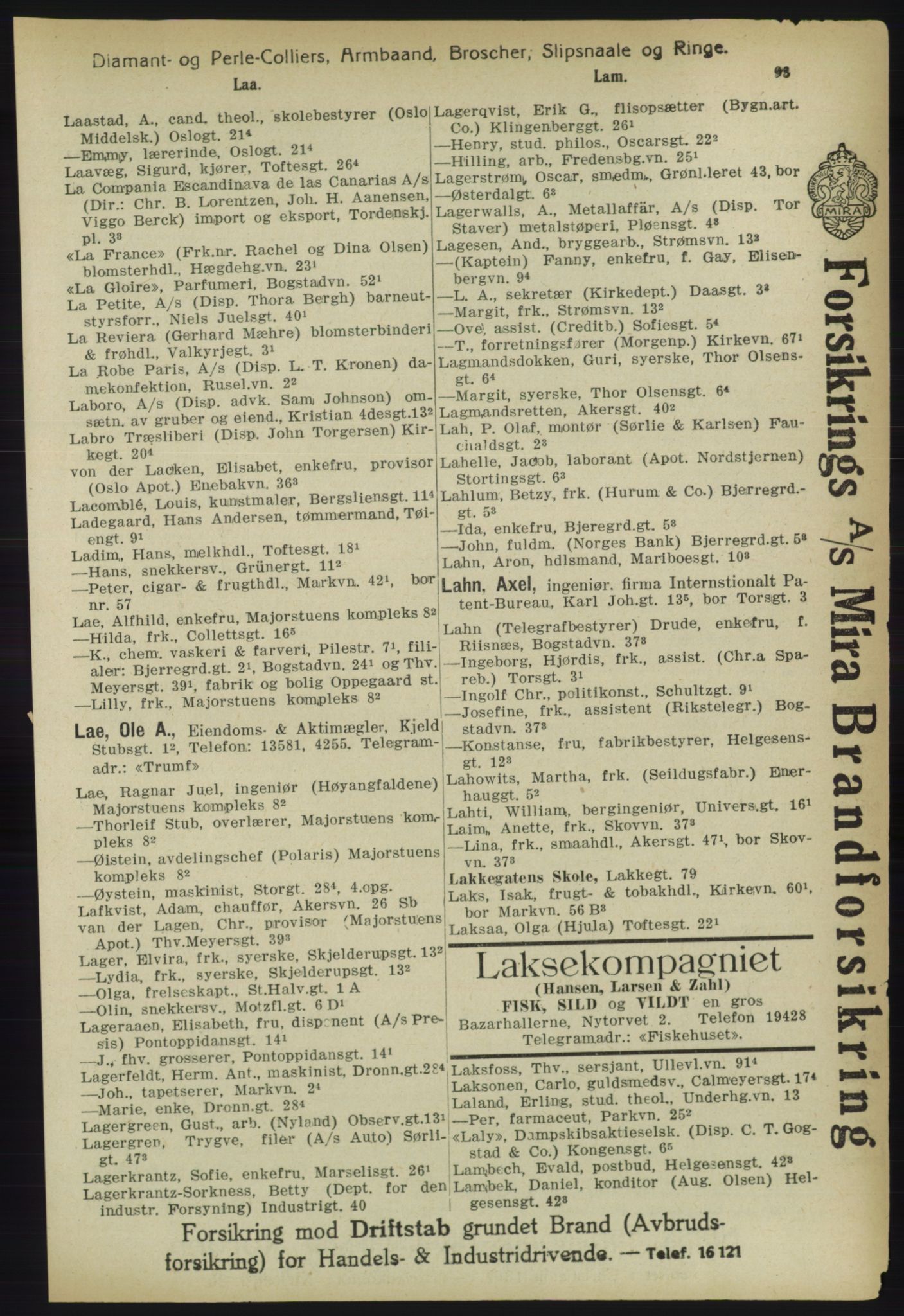 Kristiania/Oslo adressebok, PUBL/-, 1918, p. 956