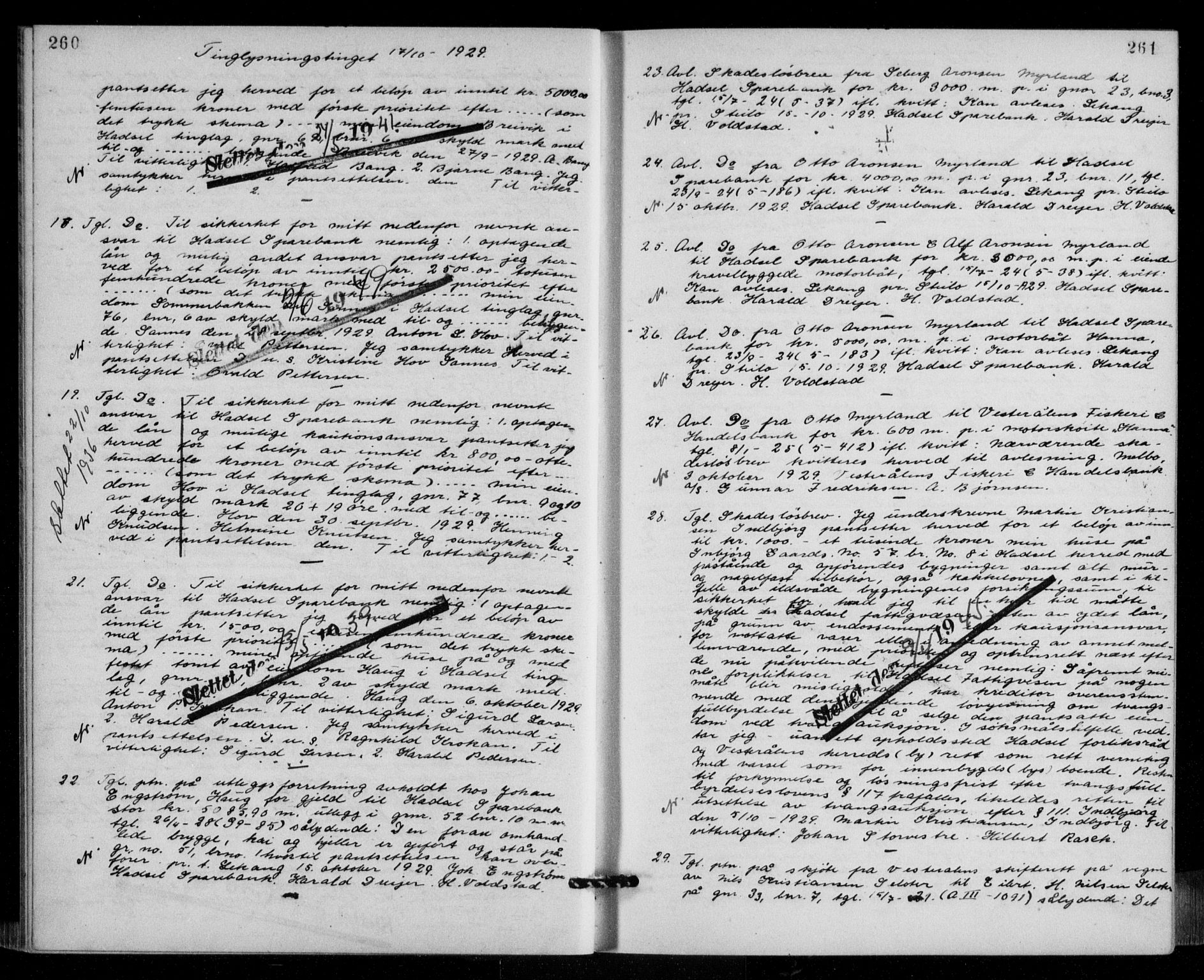 Vesterålen sorenskriveri, SAT/A-4180/1/2/2Ca/L0048: Mortgage book no. 41, 1928-1932, Deed date: 17.10.1929