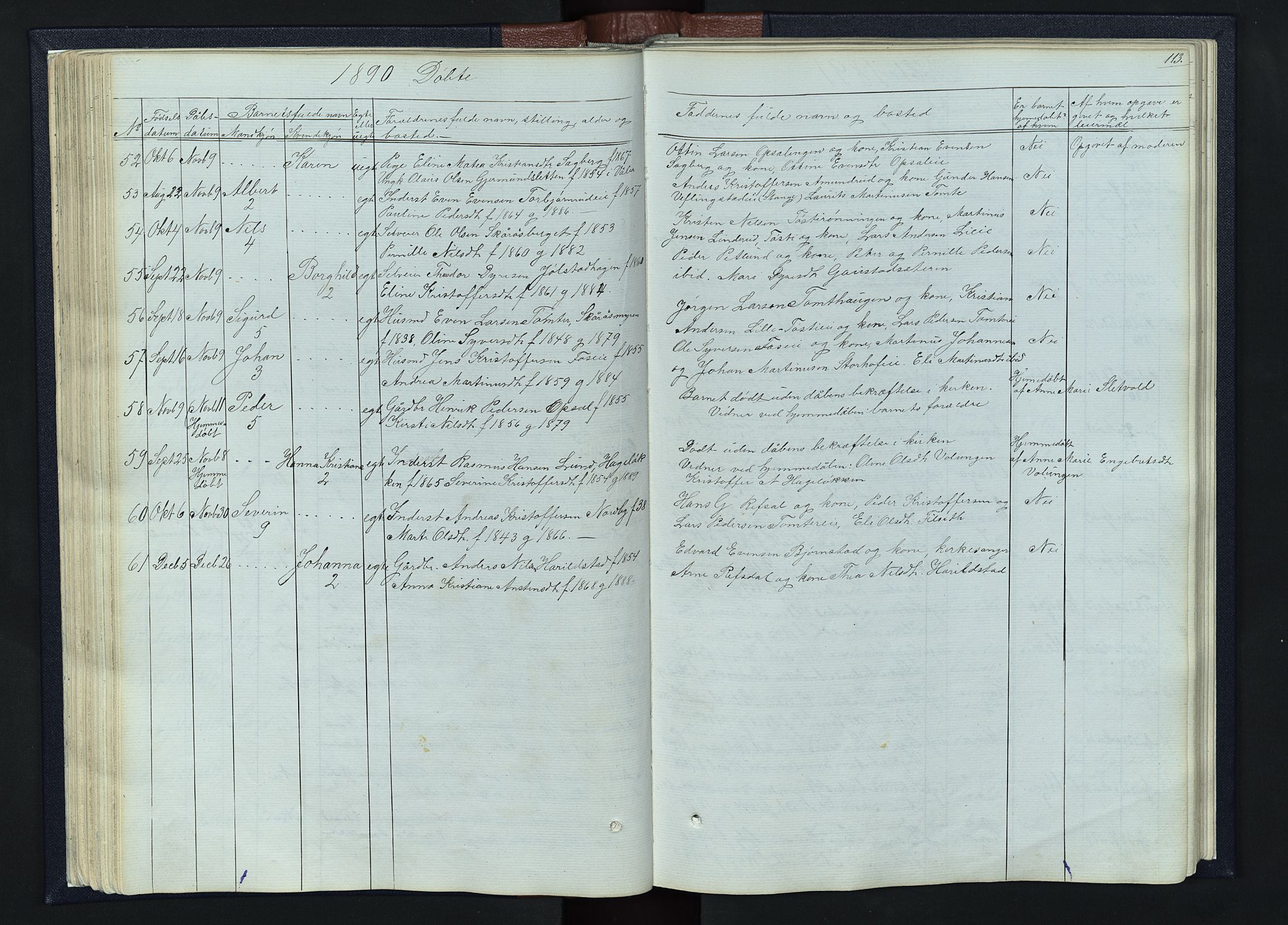 Romedal prestekontor, SAH/PREST-004/L/L0010: Parish register (copy) no. 10, 1860-1895, p. 113