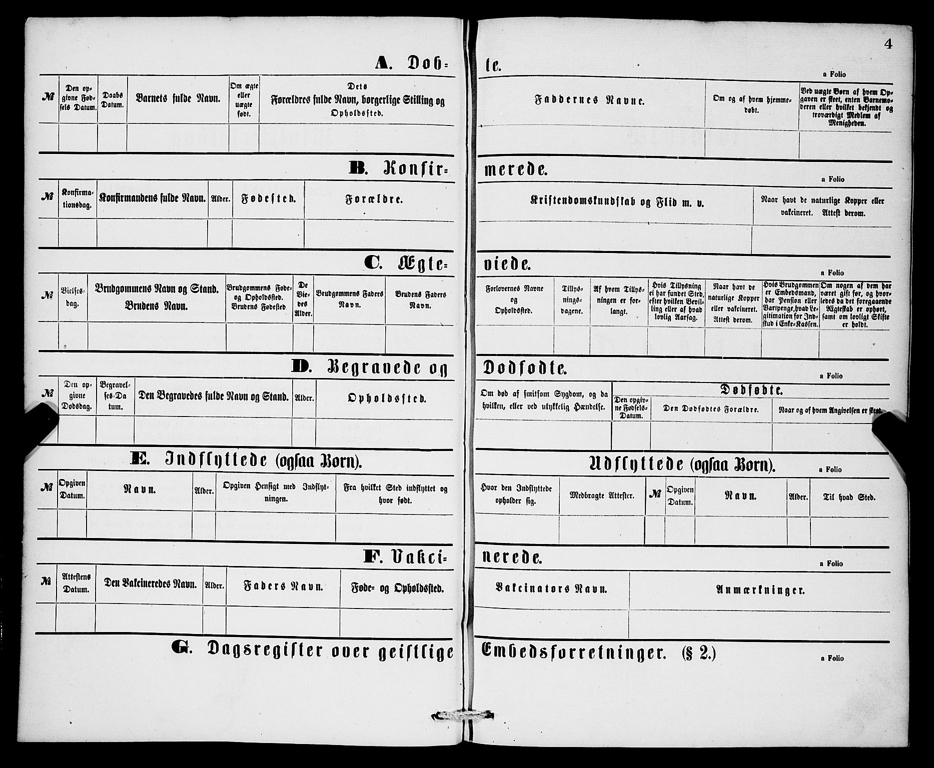 Korskirken sokneprestembete, SAB/A-76101/H/Hab: Parish register (copy) no. B 6, 1869-1874, p. 4