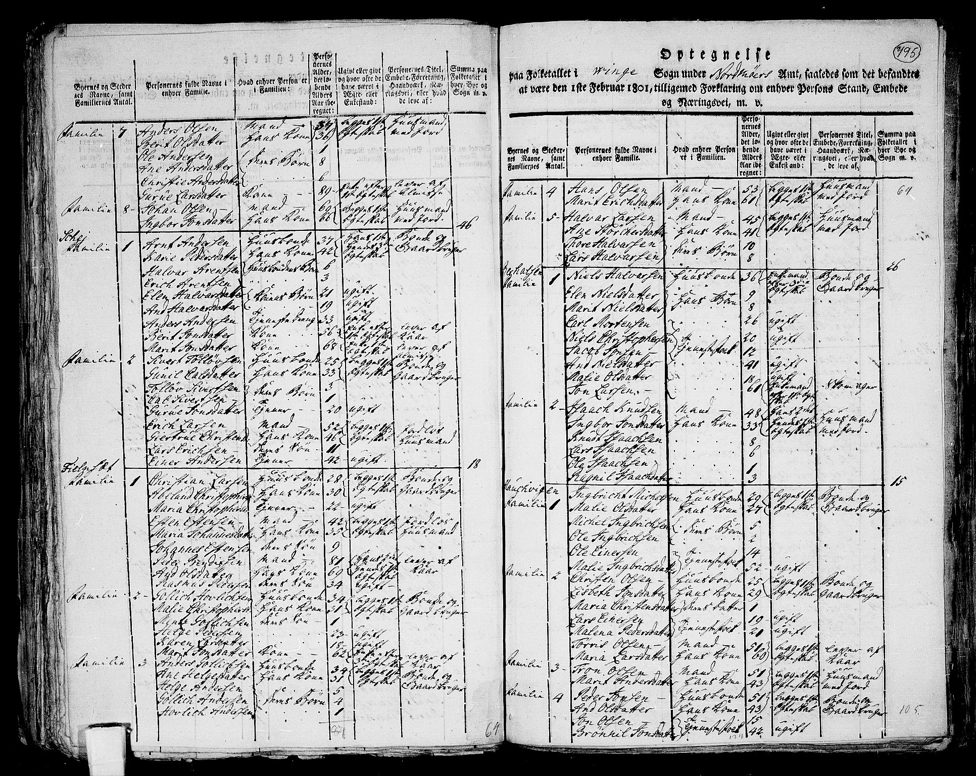 RA, 1801 census for 1612P Hemne, 1801, p. 794b-795a