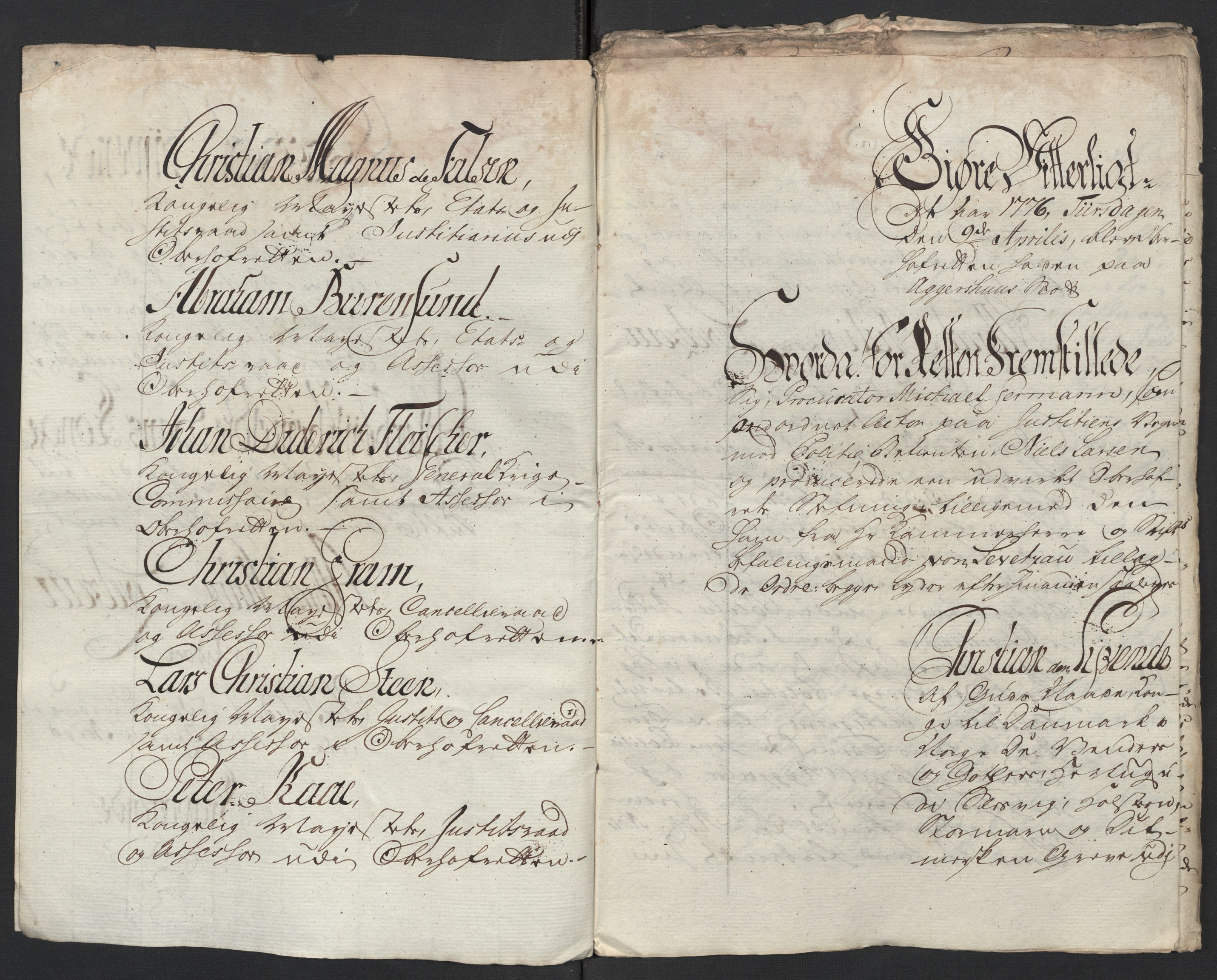 Kristiania stiftamt, SAO/A-10386/G/Gm/L0011: Domsakter og forhør, 1776, p. 54
