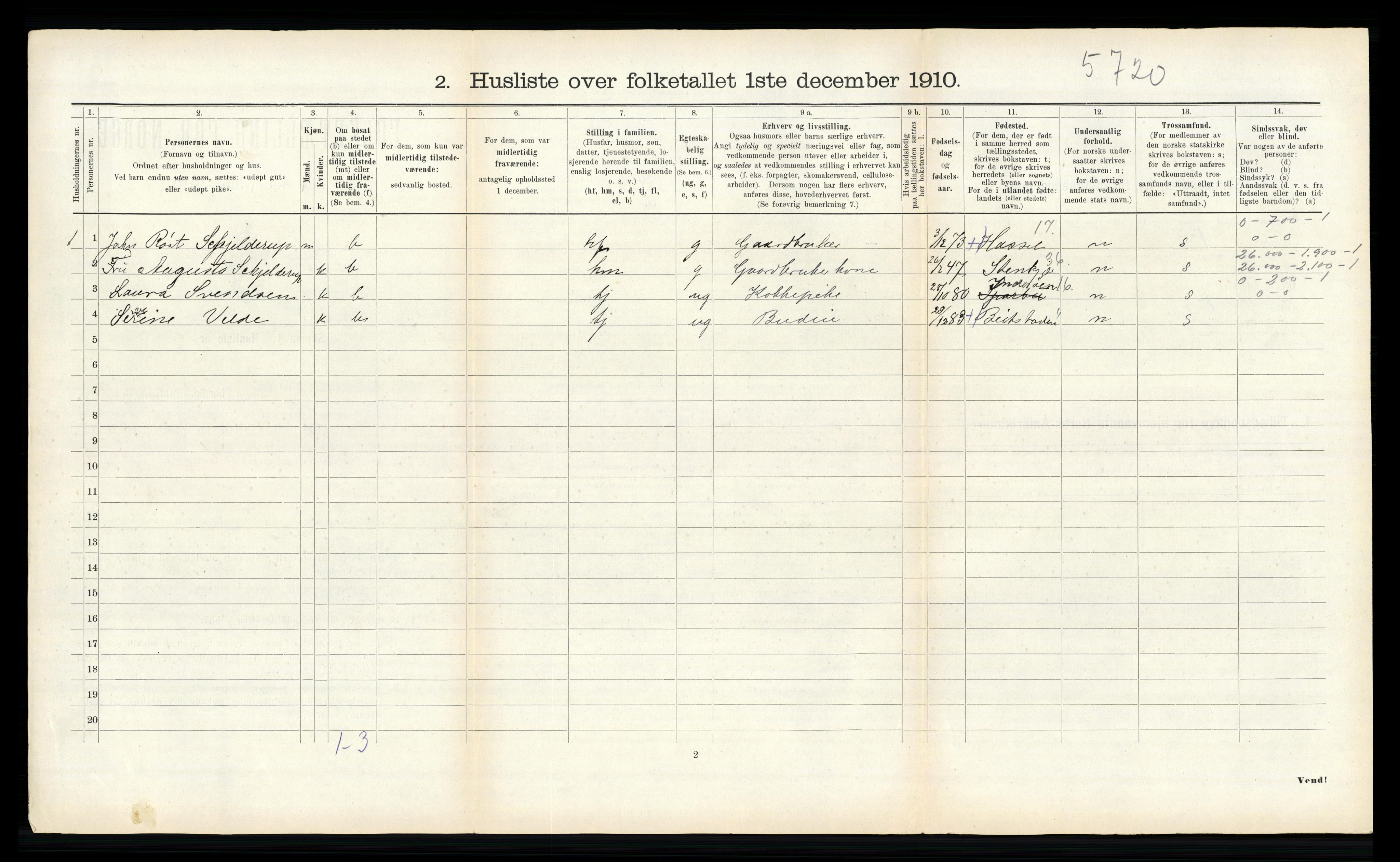 RA, 1910 census for Egge, 1910, p. 178