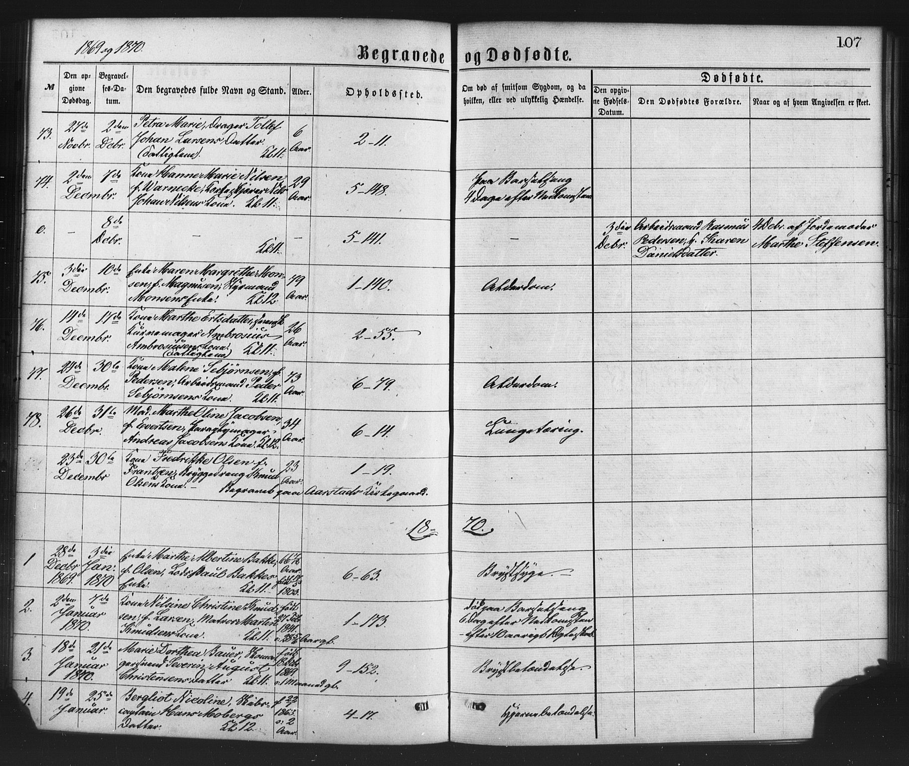 Nykirken Sokneprestembete, SAB/A-77101/H/Haa/L0043: Parish register (official) no. E 3, 1869-1882, p. 107
