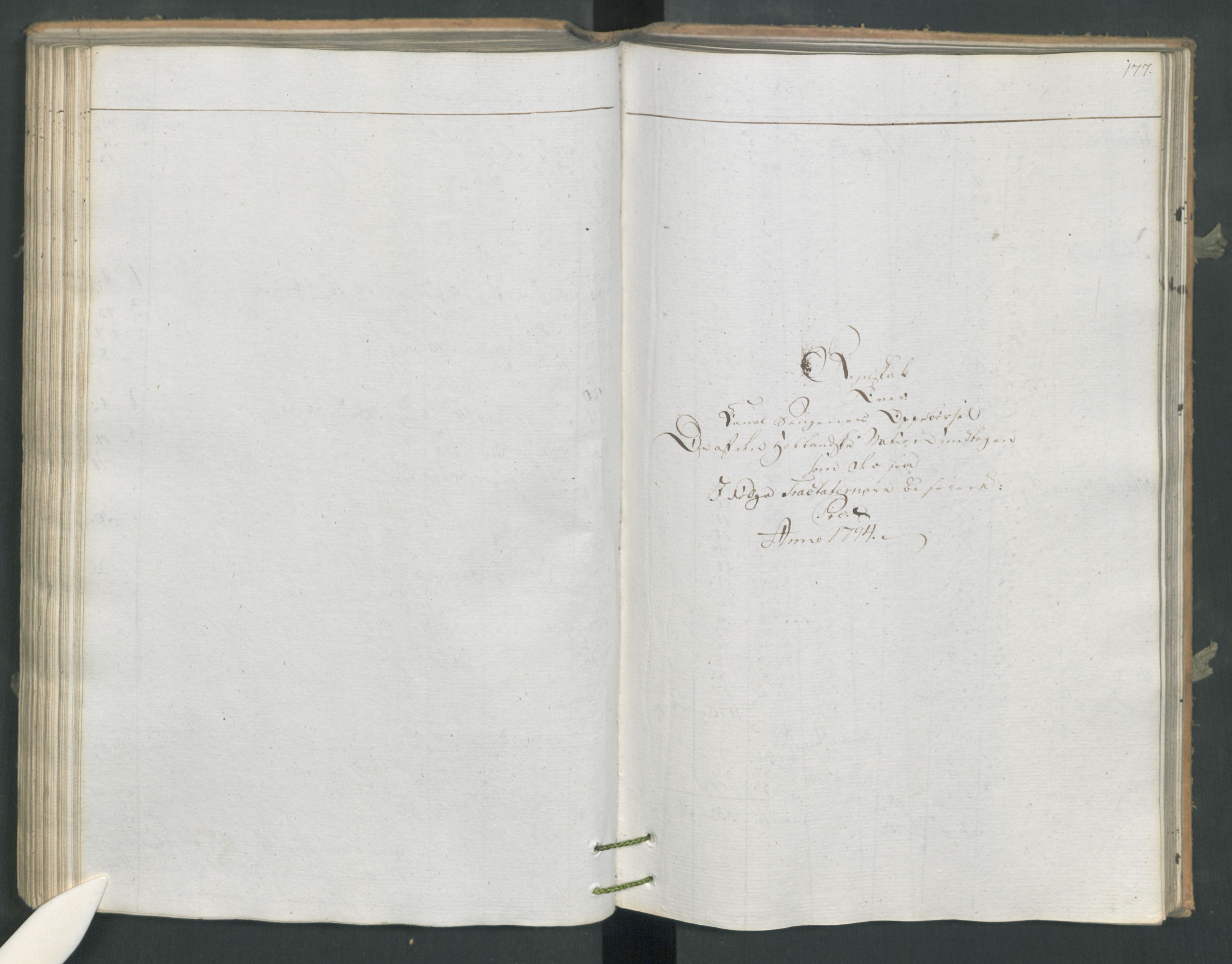 Generaltollkammeret, tollregnskaper, RA/EA-5490/R16/L0120/0001: Tollregnskaper Kristiansand / Utgående tollbok, 1794, p. 176b-177a