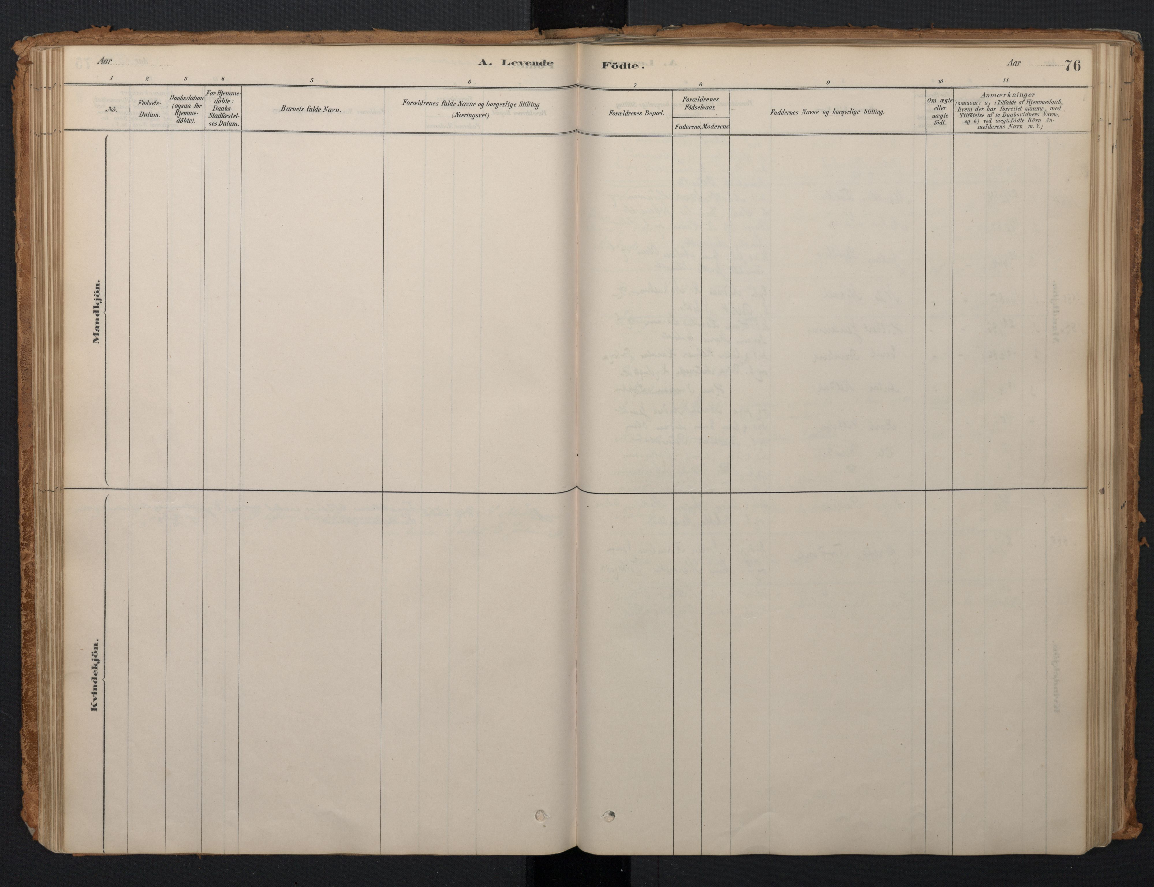 Ministerialprotokoller, klokkerbøker og fødselsregistre - Nordland, AV/SAT-A-1459/897/L1399: Parish register (official) no. 897A06, 1881-1896, p. 76