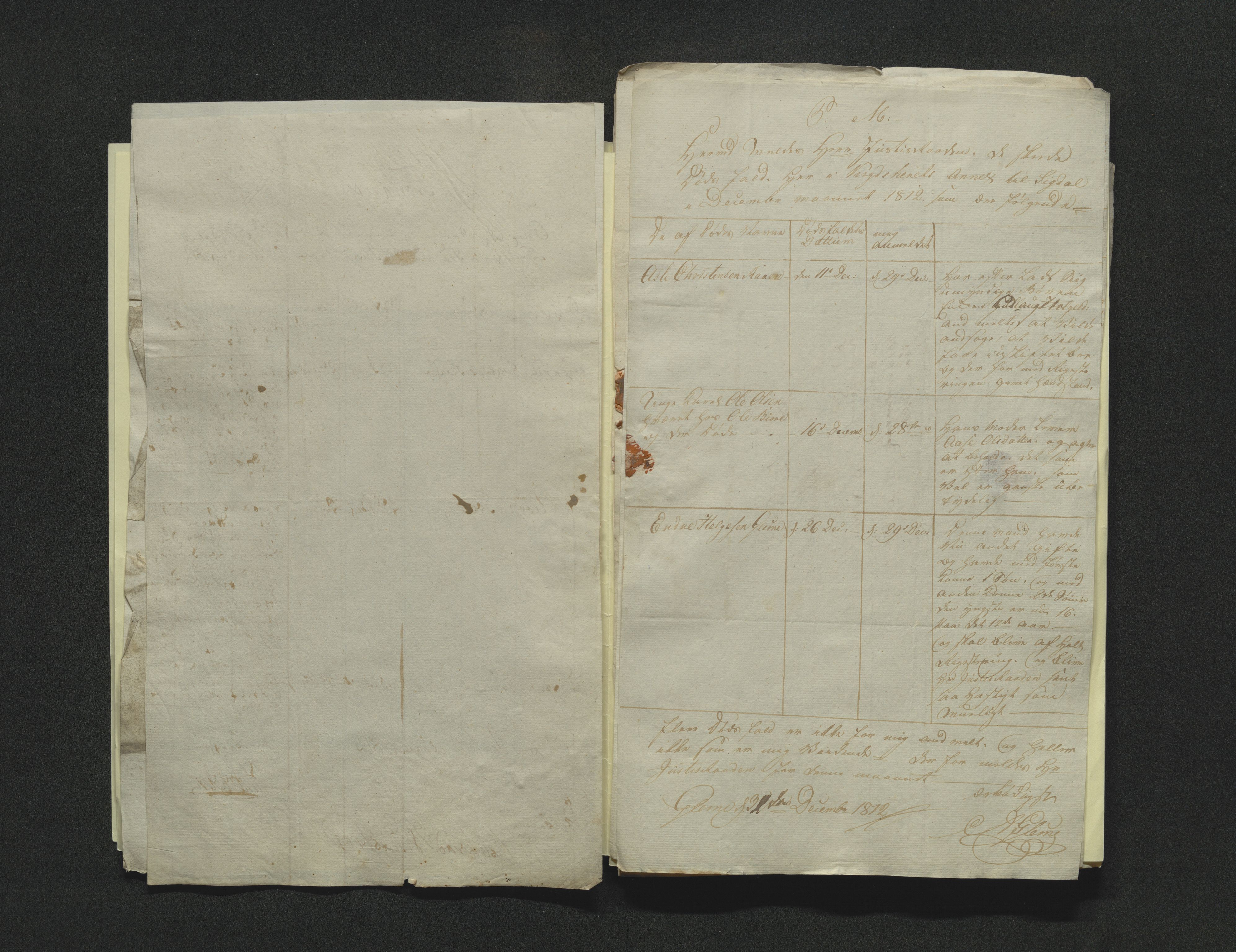 Eiker, Modum og Sigdal sorenskriveri, AV/SAKO-A-123/H/Ha/Hab/L0001: Dødsfallsmeldinger, 1812-1822, p. 6
