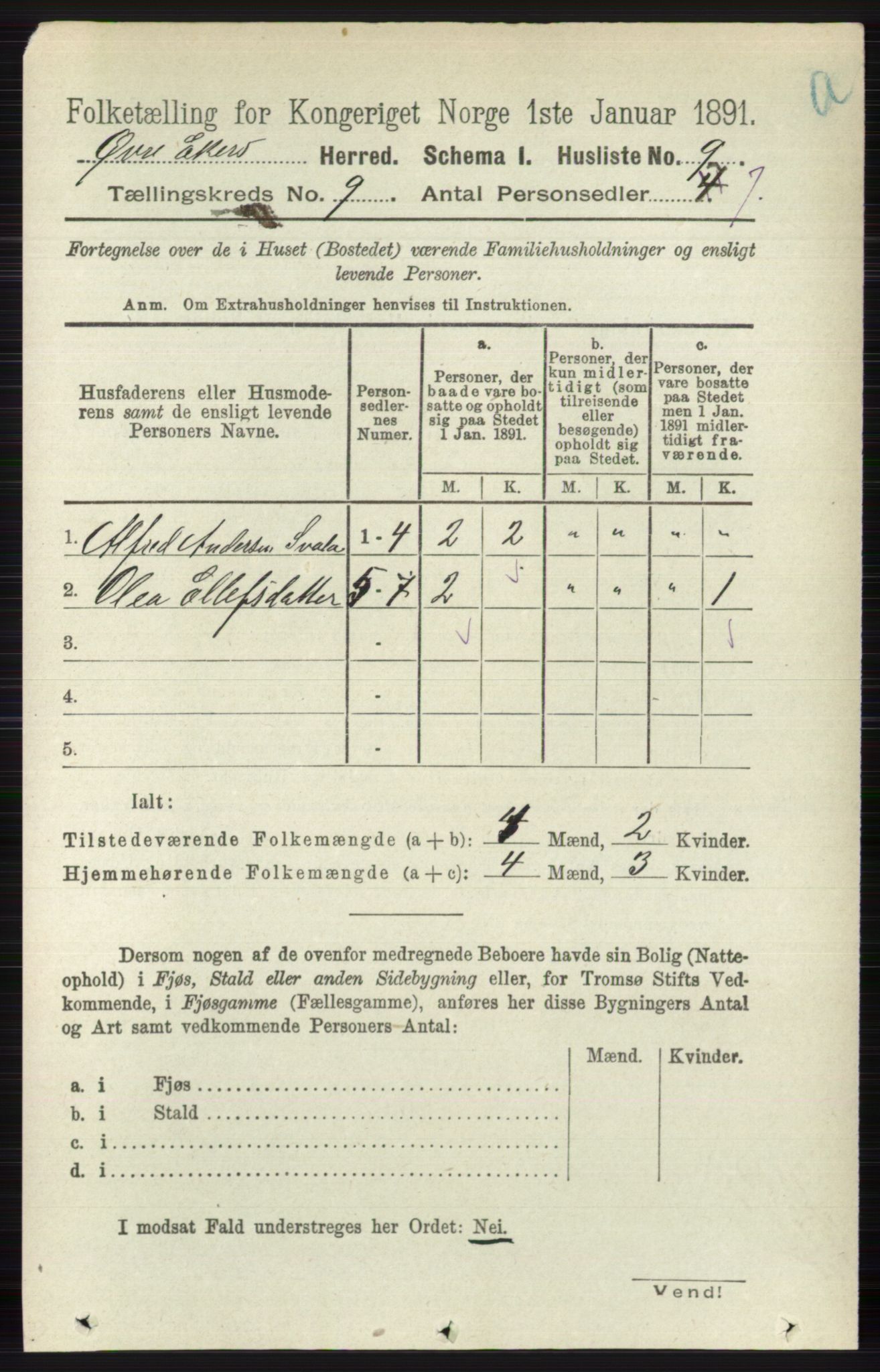 RA, 1891 census for 0624 Øvre Eiker, 1891, p. 3586