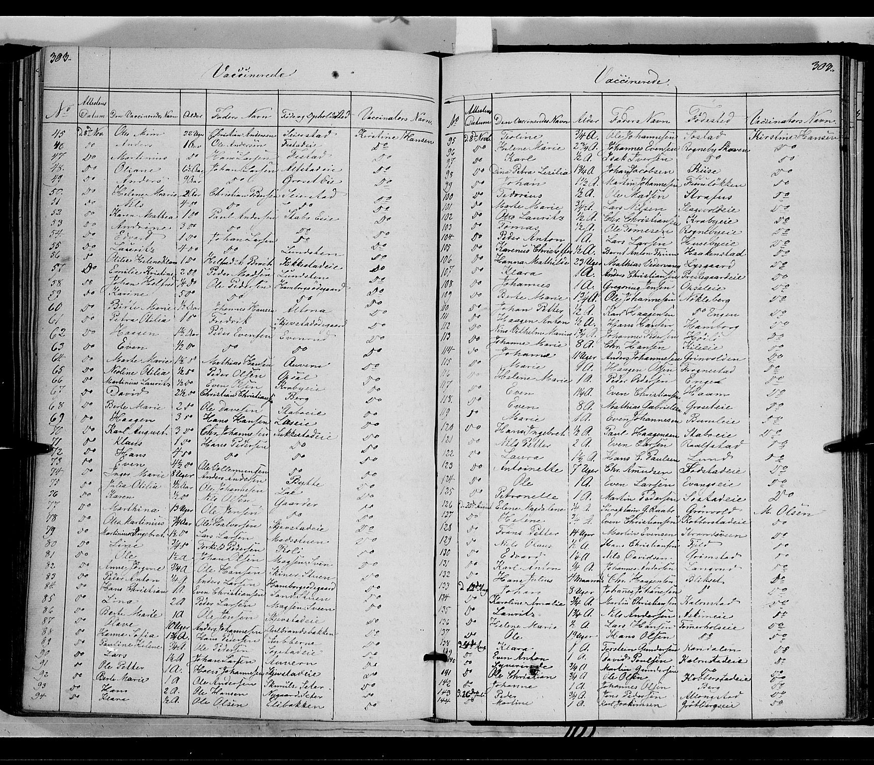 Østre Toten prestekontor, AV/SAH-PREST-104/H/Ha/Haa/L0003: Parish register (official) no. 3, 1848-1856, p. 303