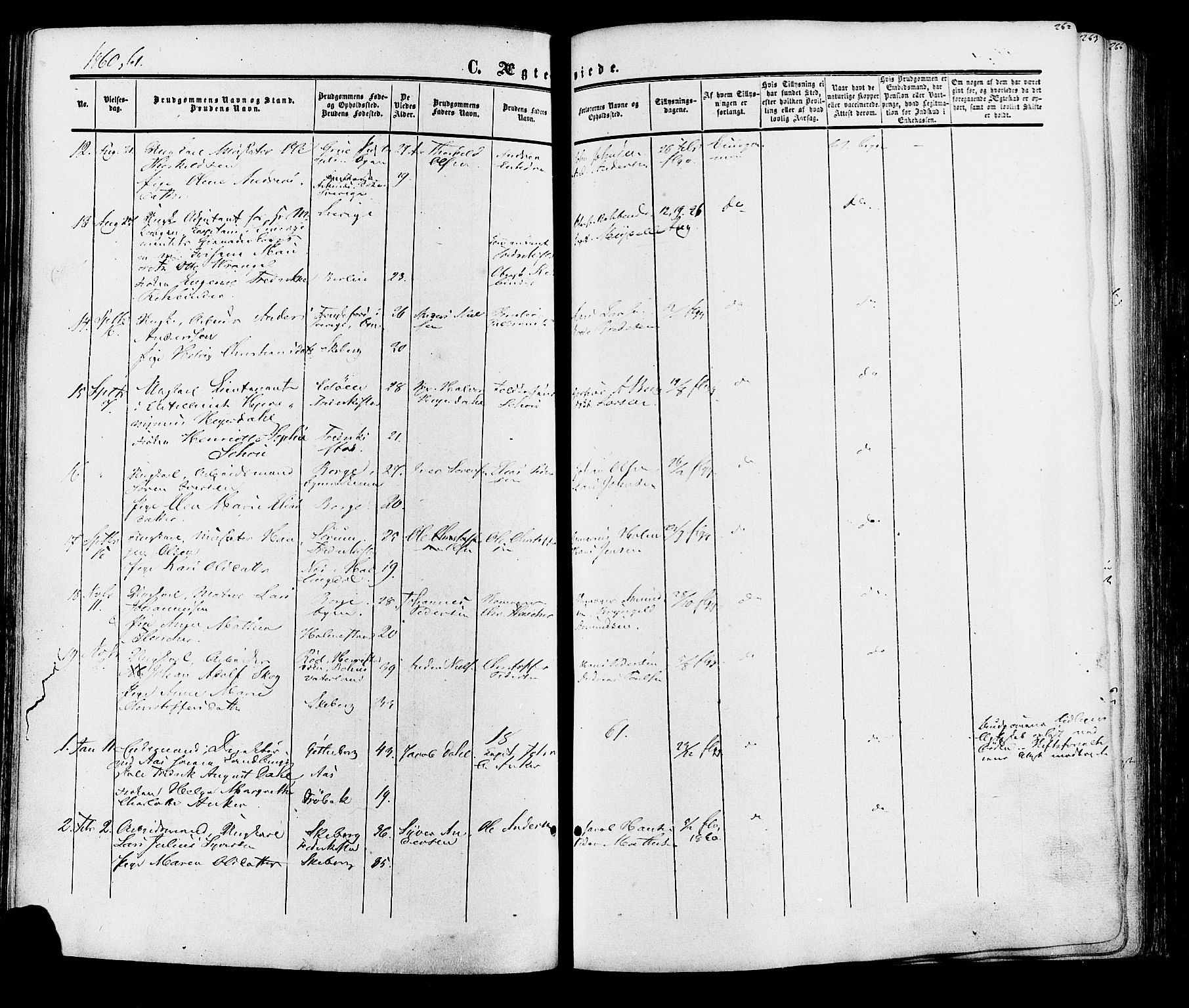 Fredrikstad prestekontor Kirkebøker, SAO/A-11082/F/Fa/L0006: Parish register (official) no. 6, 1857-1878, p. 262