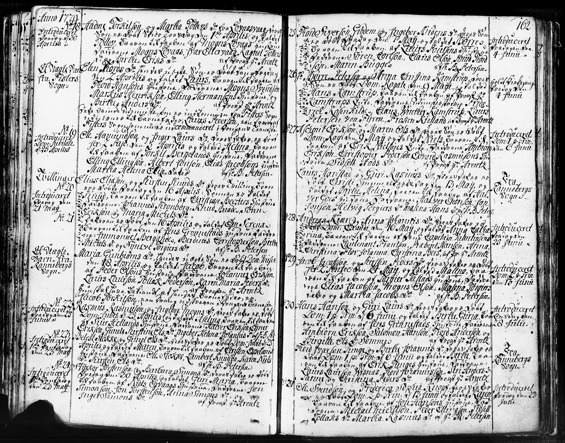 Domkirken sokneprestkontor, SAST/A-101812/001/30/30BB/L0004: Parish register (copy) no. B 4, 1752-1790, p. 162