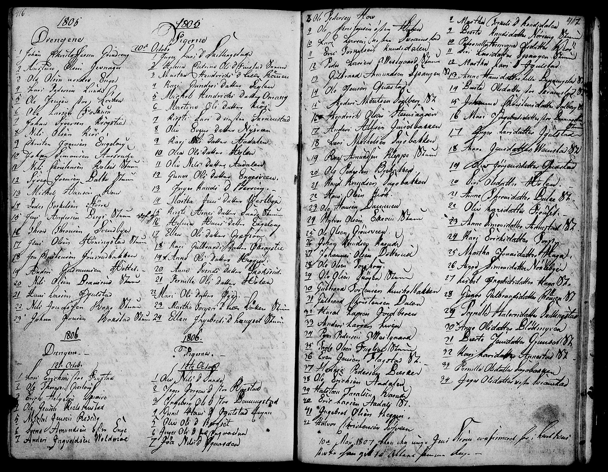 Løten prestekontor, SAH/PREST-022/K/Ka/L0004: Parish register (official) no. 4, 1801-1814, p. 416-417