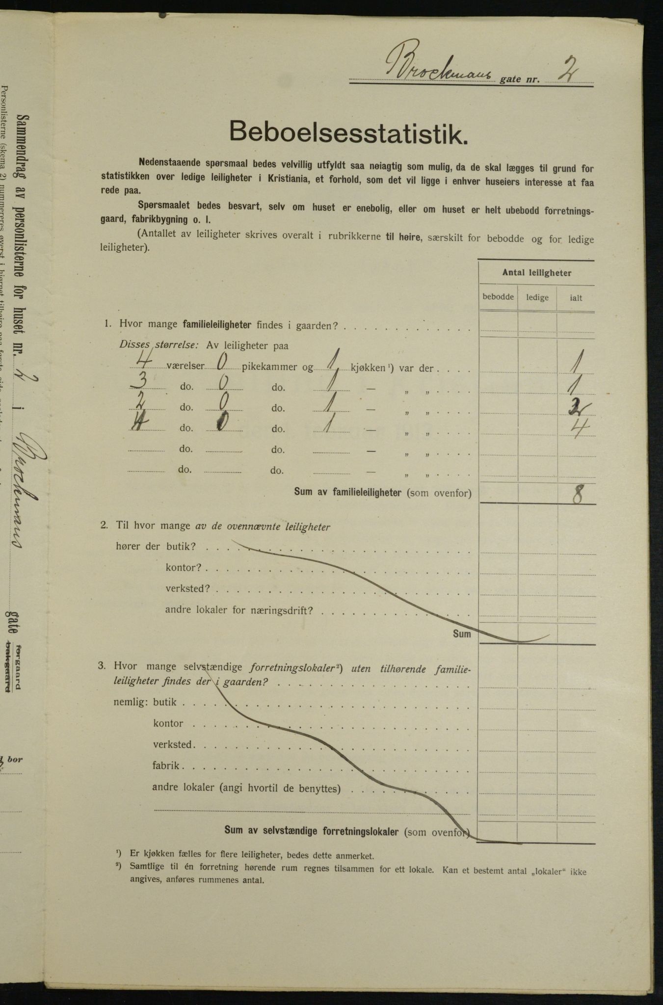 OBA, Municipal Census 1913 for Kristiania, 1913, p. 9539