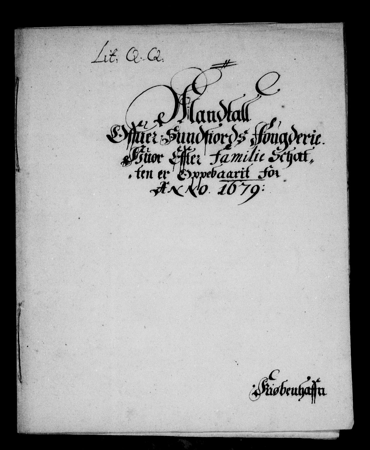 Rentekammeret inntil 1814, Reviderte regnskaper, Stiftamtstueregnskaper, Bergen stiftamt, AV/RA-EA-6043/R/Rc/L0055: Bergen stiftamt, 1679